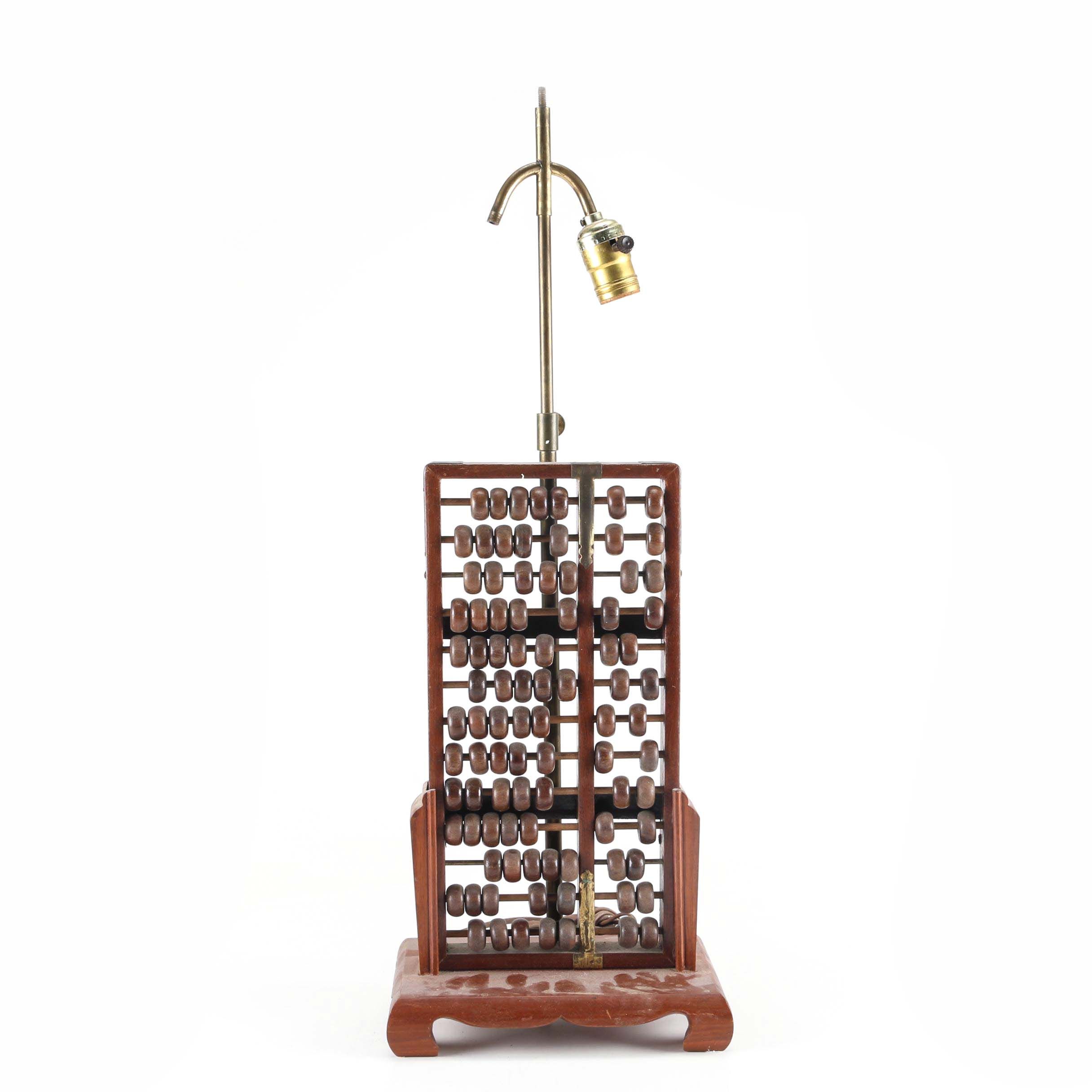 Wooden Abacus Table Lamp