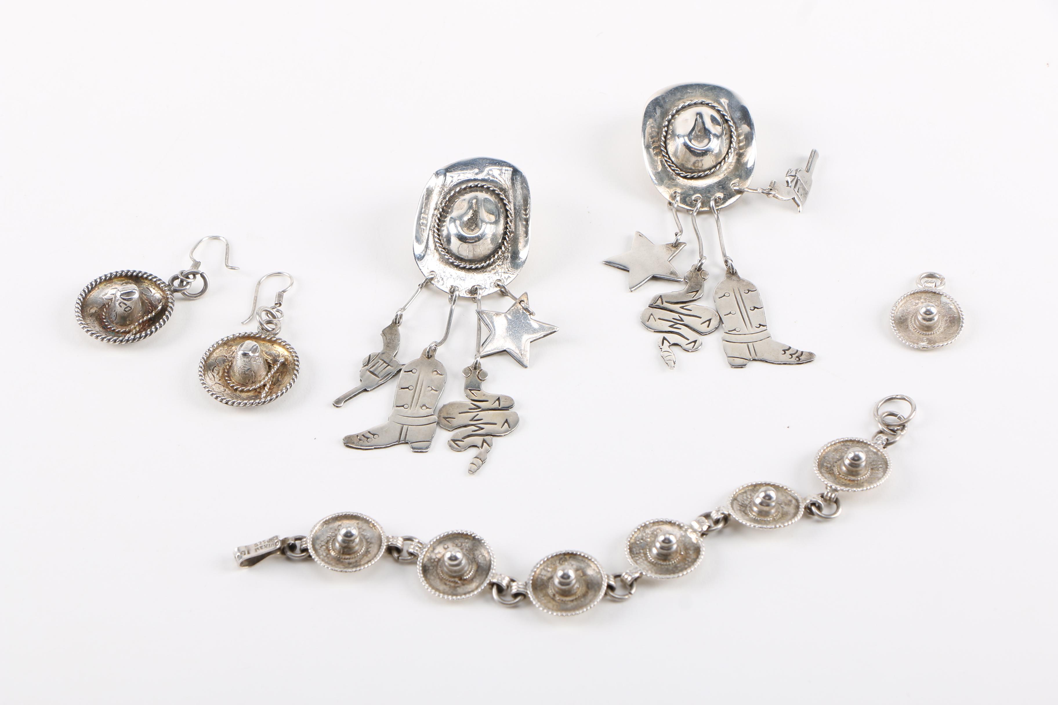 Taxco Southwestern Themed Sterling Silver Jewelry