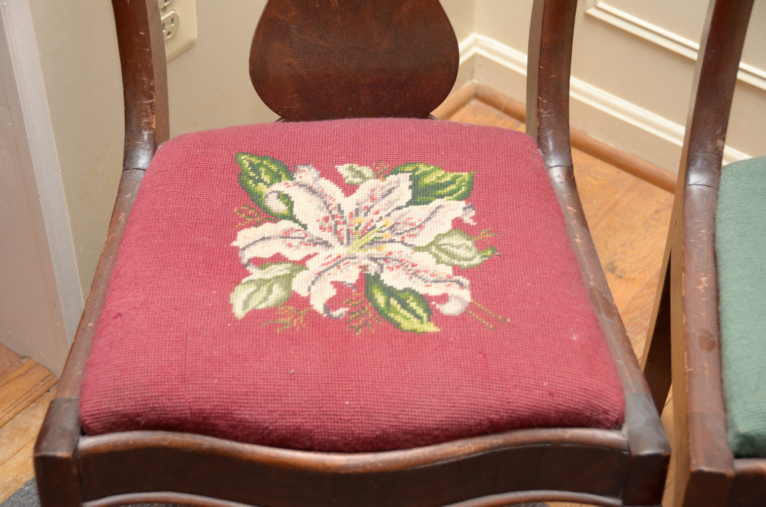Pair of Vintage Needlepoint Chairs