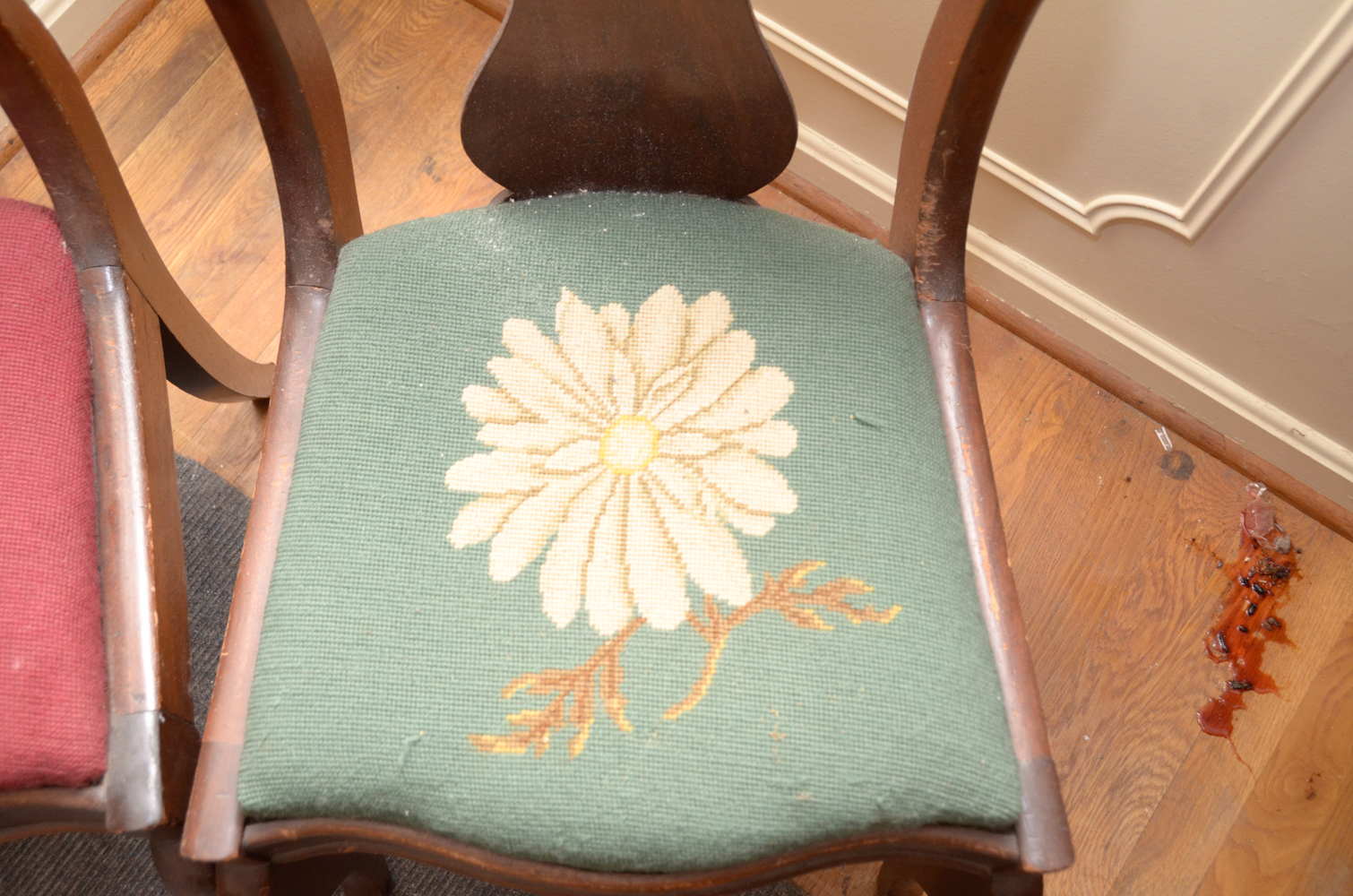 Pair of Vintage Needlepoint Chairs