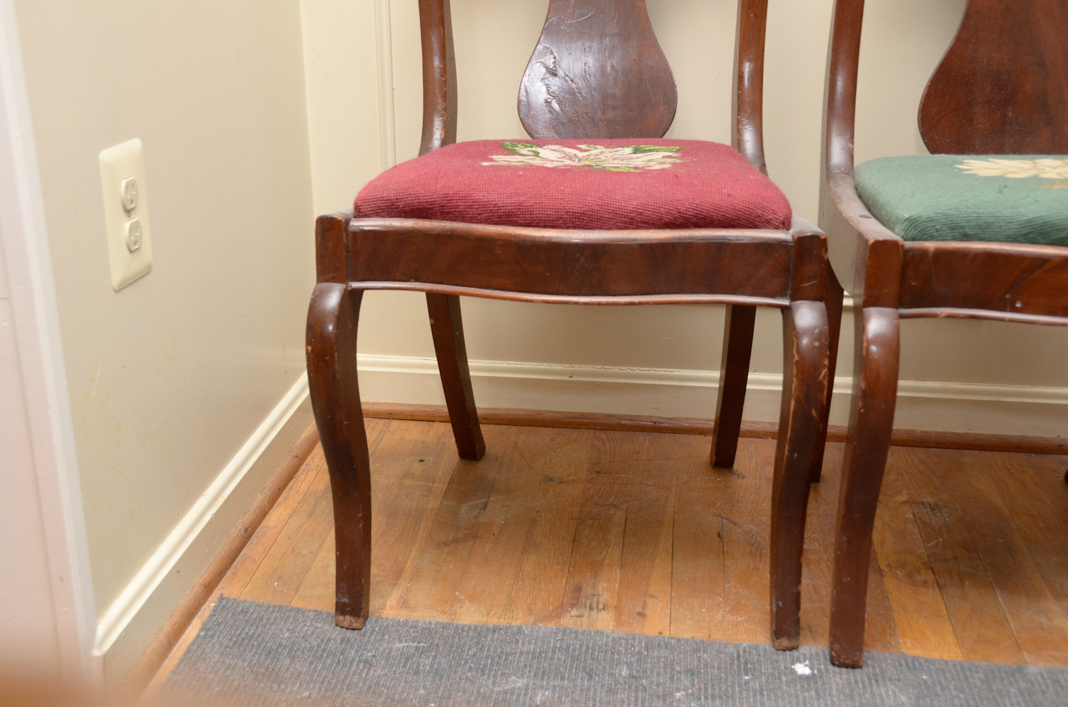 Pair of Vintage Needlepoint Chairs