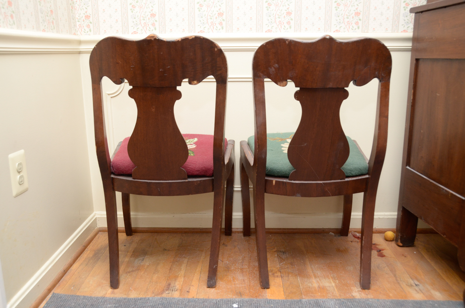 Pair of Vintage Needlepoint Chairs