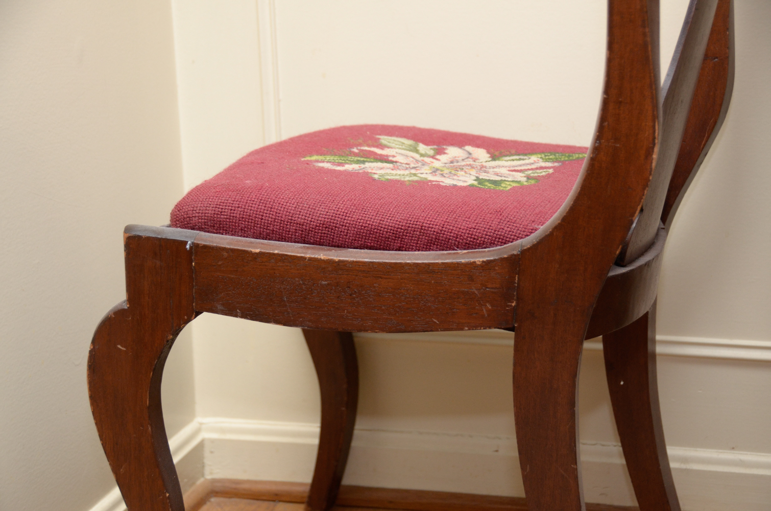 Pair of Vintage Needlepoint Chairs