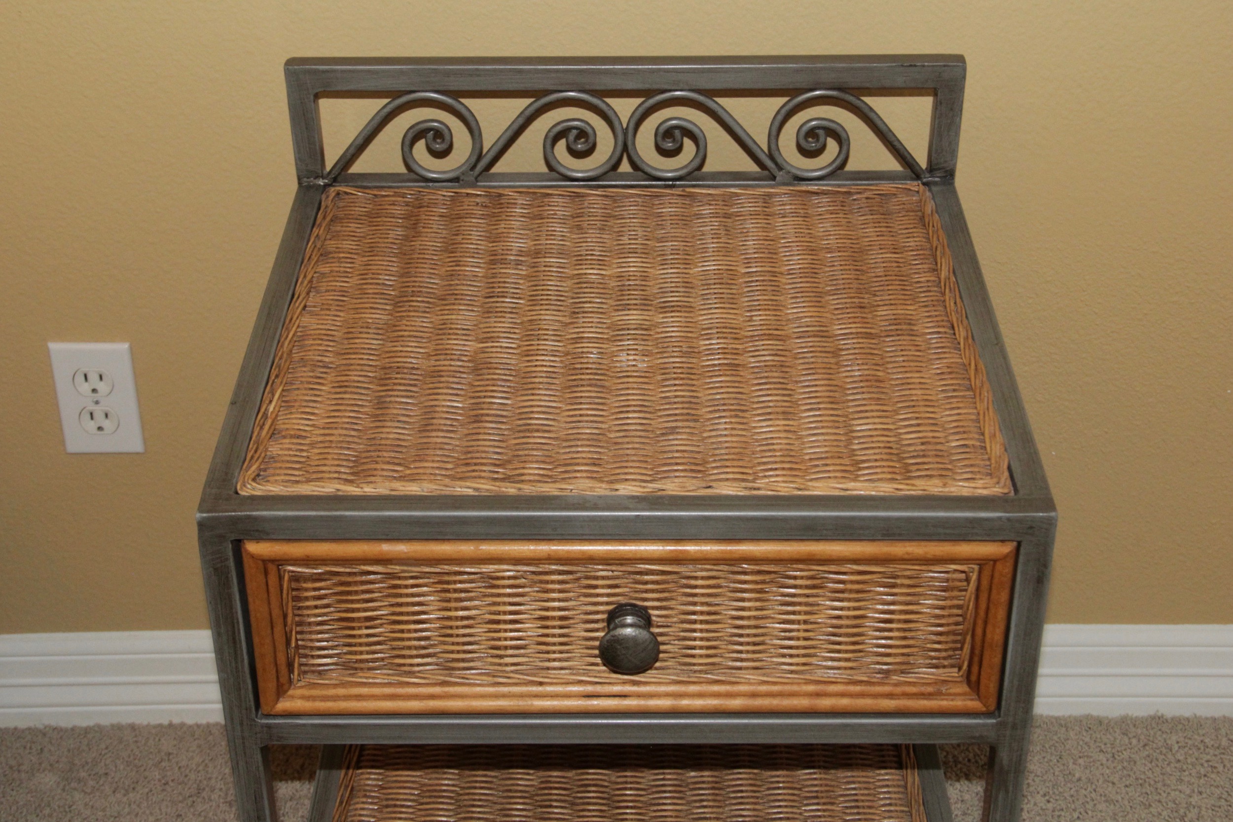 Wicker Bedroom Set Featuring Queen Bed Frame by Pier 1 Imports