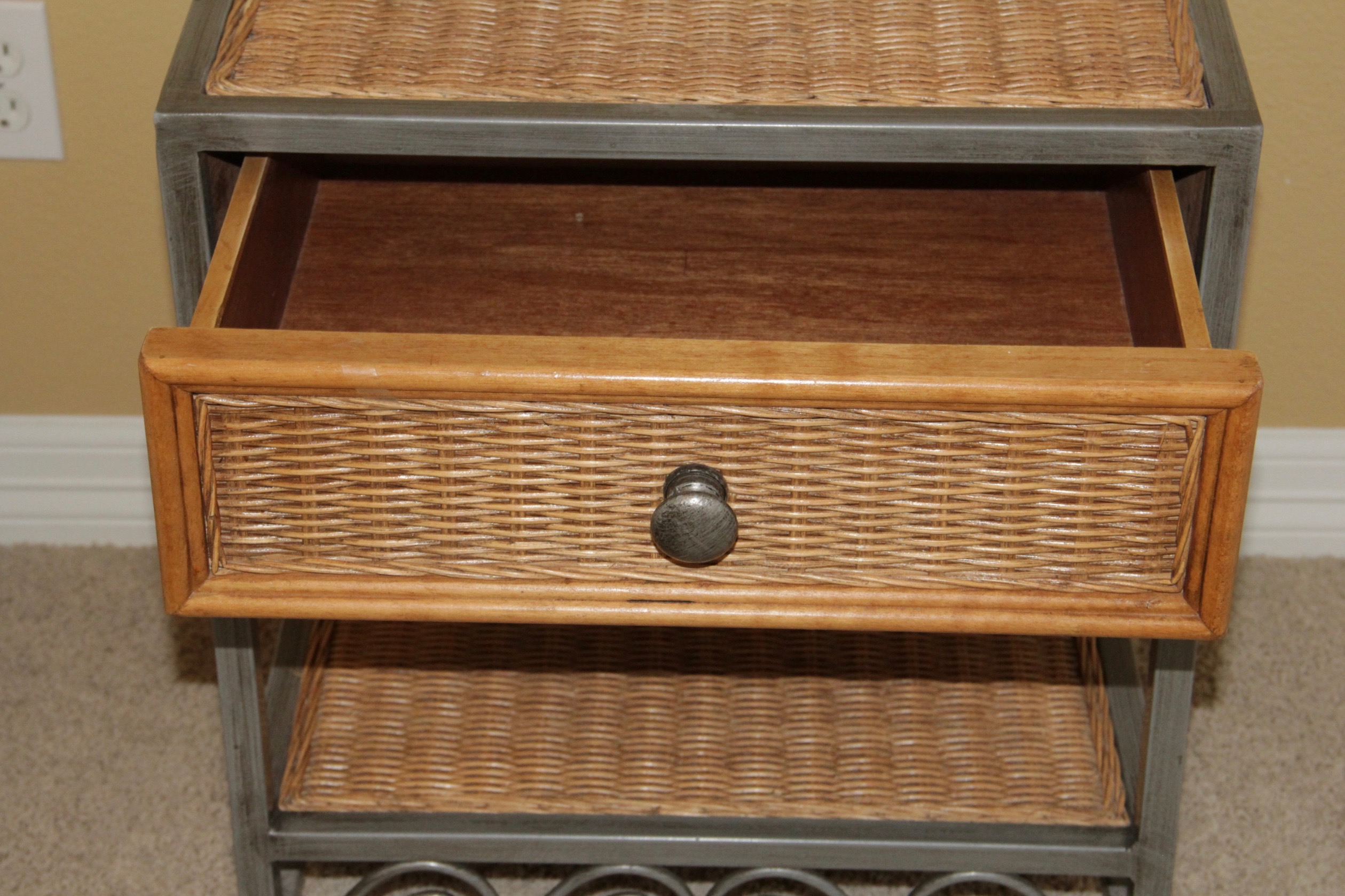 Wicker Bedroom Set Featuring Queen Bed Frame by Pier 1 Imports