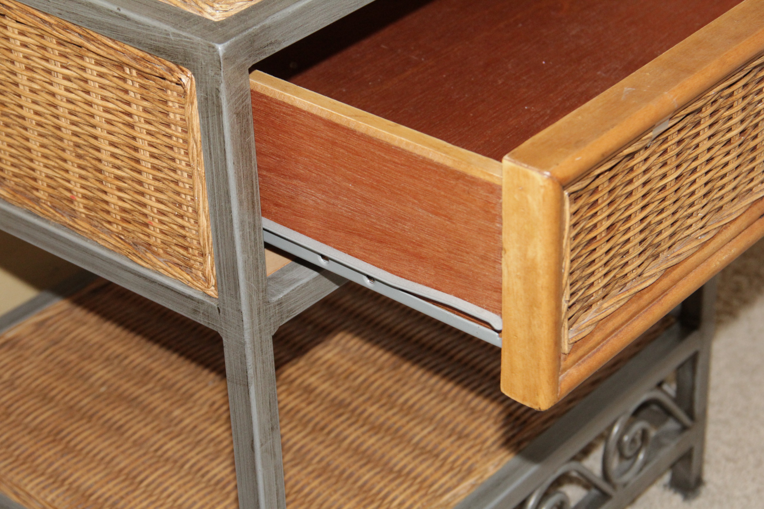 Wicker Bedroom Set Featuring Queen Bed Frame by Pier 1 Imports