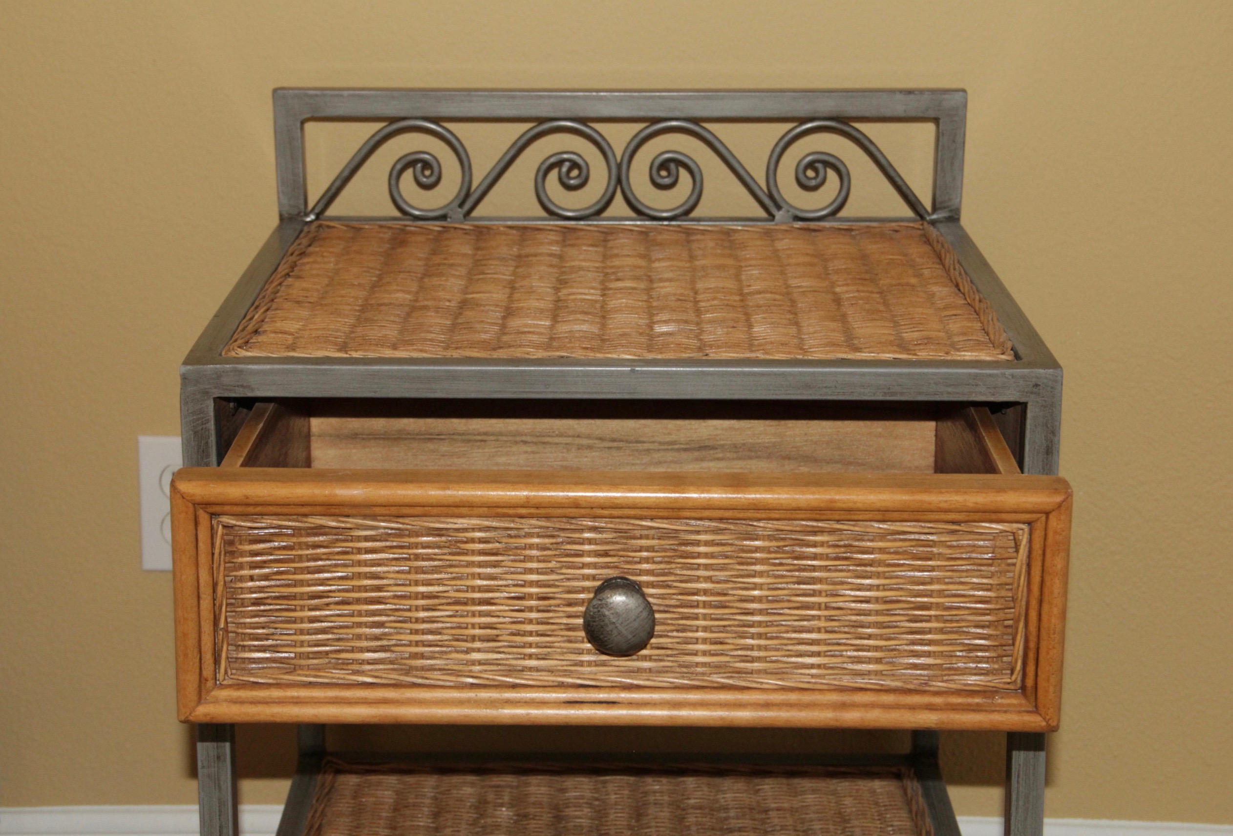 Wicker Bedroom Set Featuring Queen Bed Frame by Pier 1 Imports