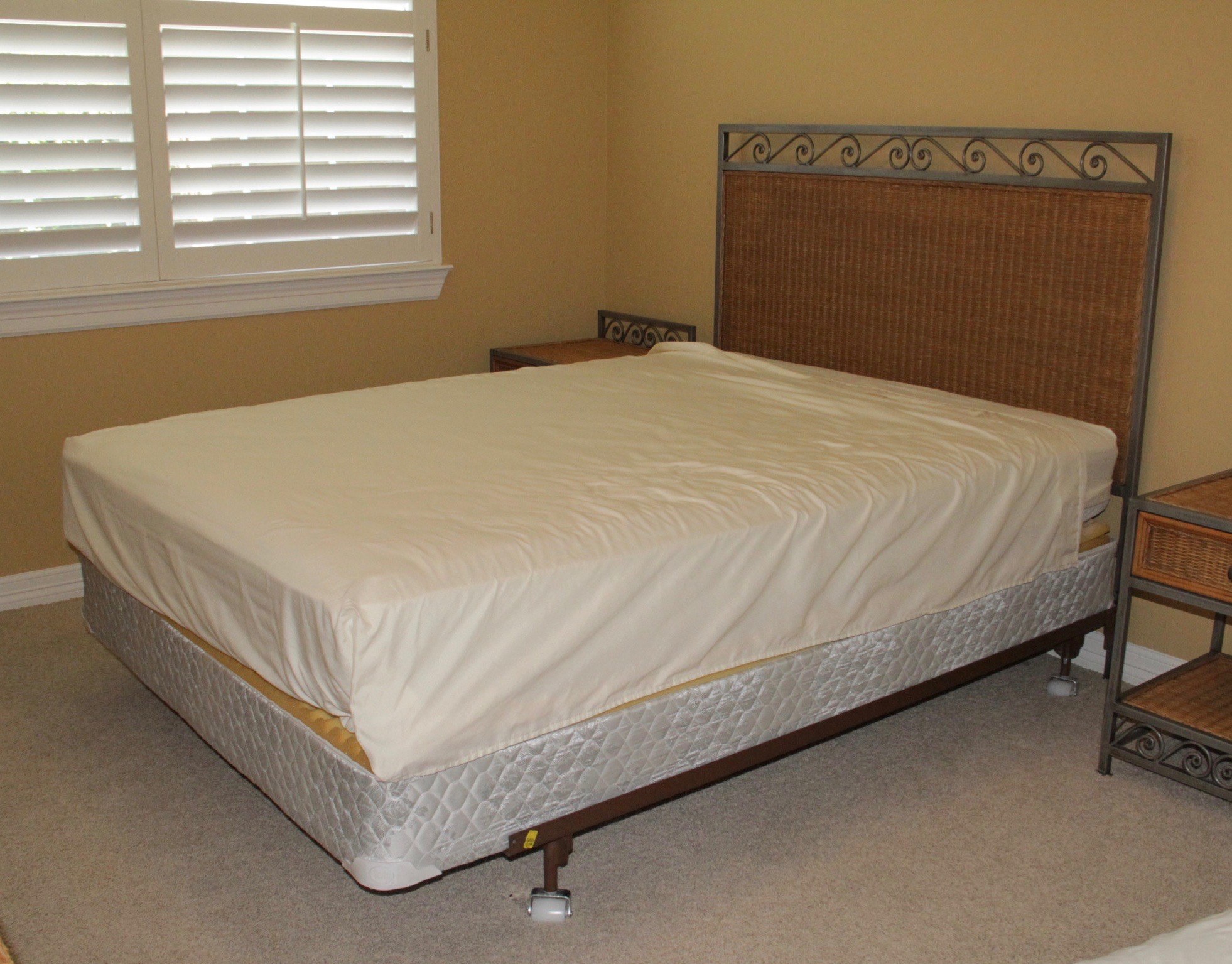 Wicker Bedroom Set Featuring Queen Bed Frame by Pier 1 Imports