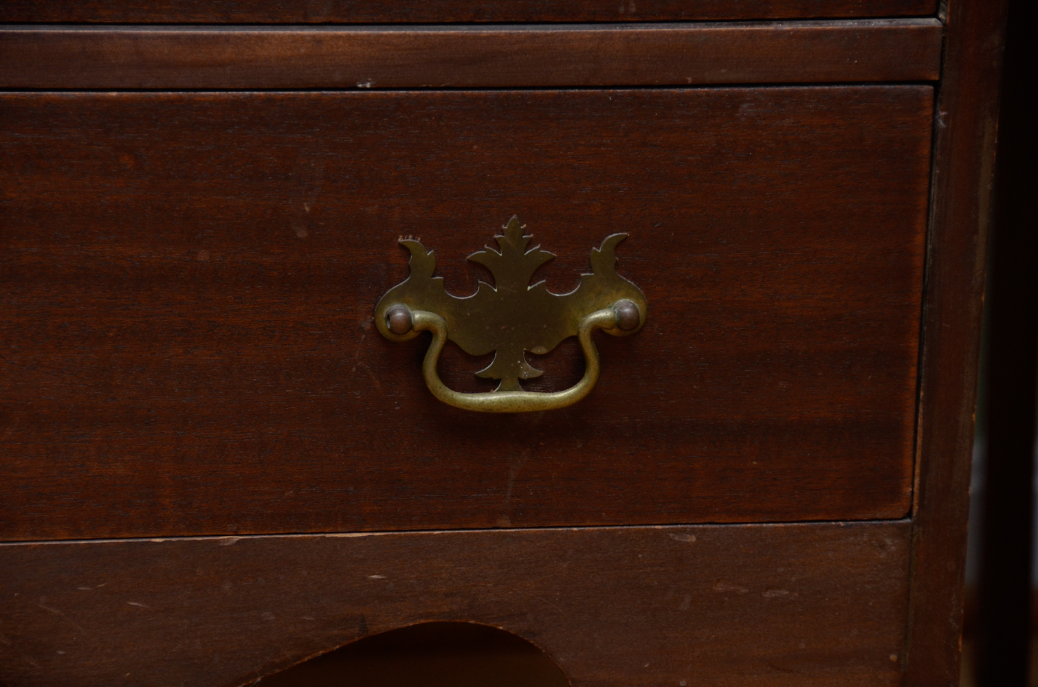 Vintage Chippendale Style Mahogany Drop-Front Desk