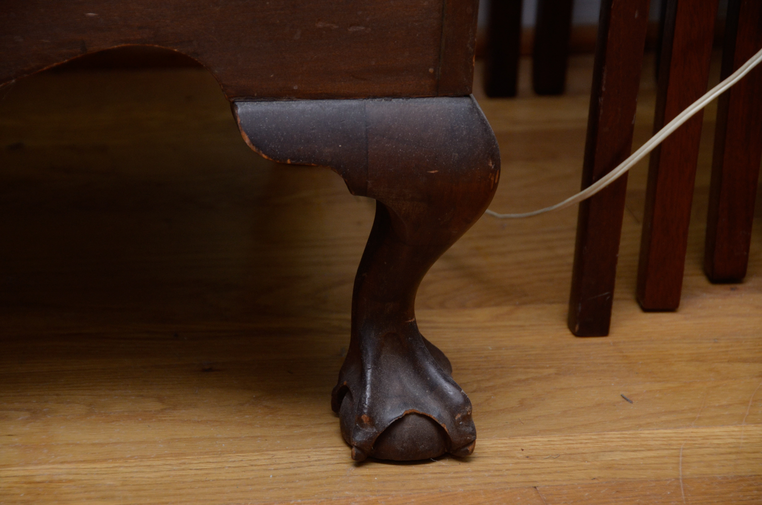 Vintage Chippendale Style Mahogany Drop-Front Desk