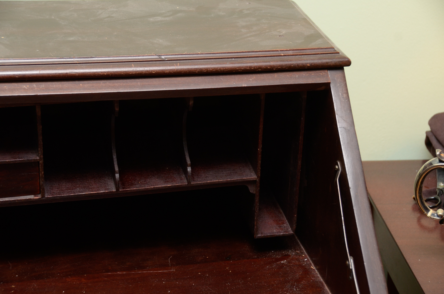 Vintage Chippendale Style Mahogany Drop-Front Desk