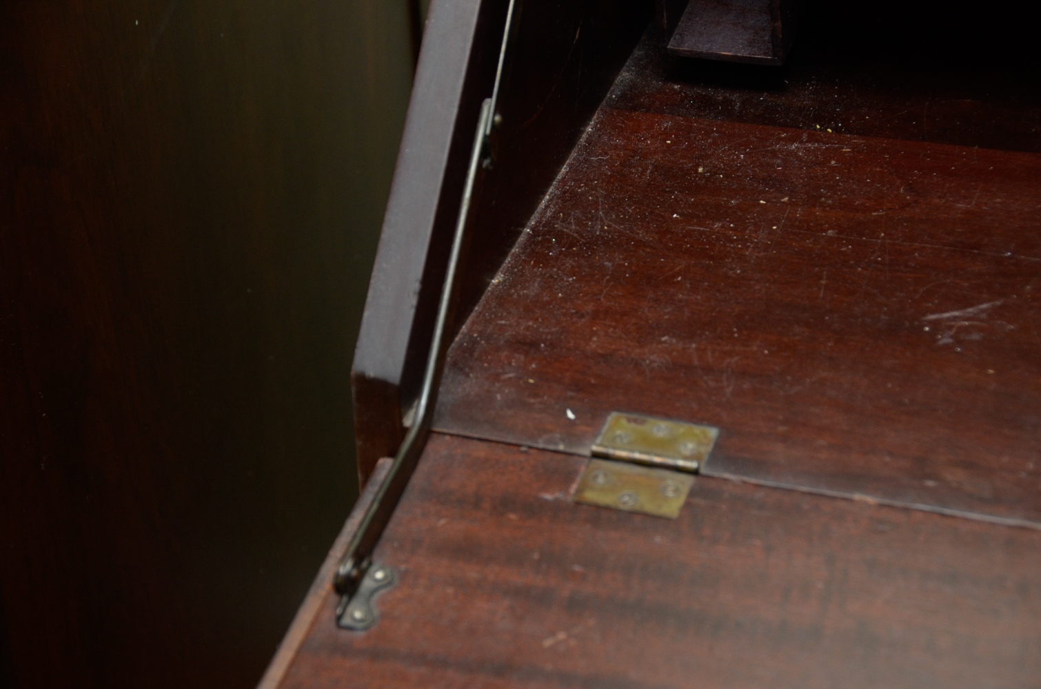 Vintage Chippendale Style Mahogany Drop-Front Desk