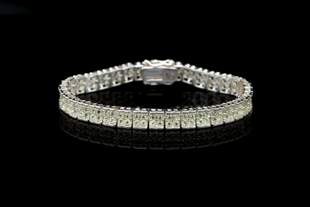 Sterling Silver and Peridot Bracelet