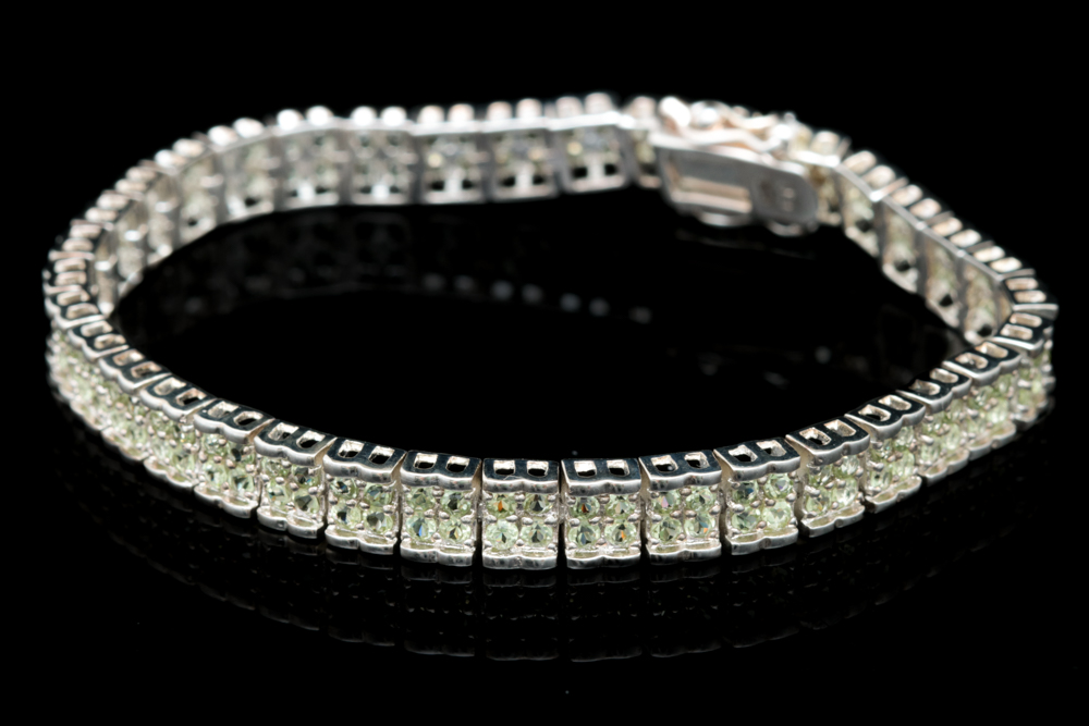 Sterling Silver and Peridot Bracelet
