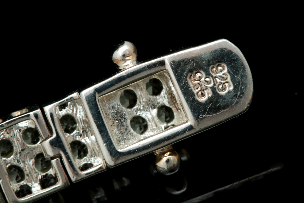 Sterling Silver and Peridot Bracelet