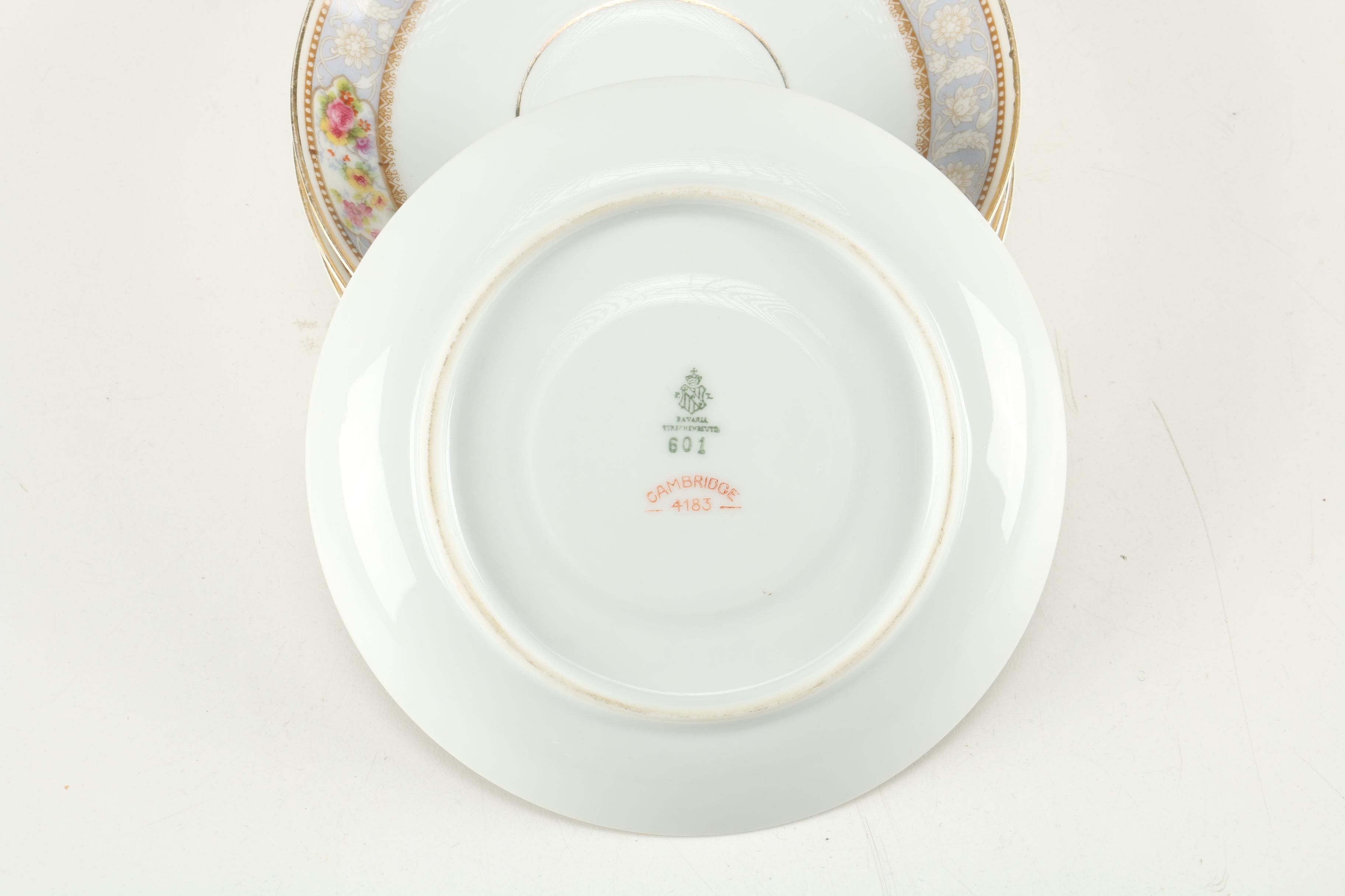 Bavarian Porcelain Featuring Tierschenreuth "Cambridge 4183" Set