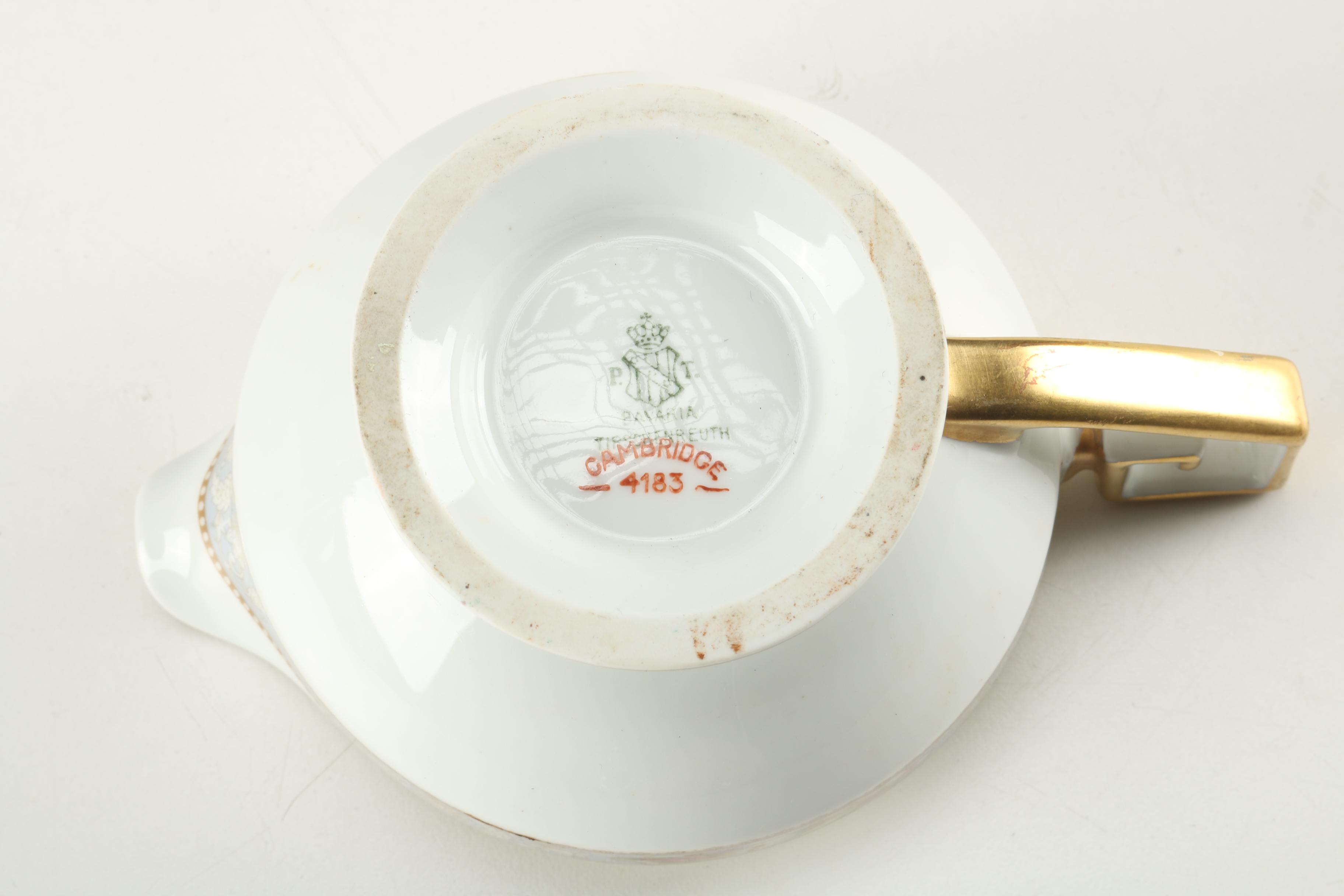 Bavarian Porcelain Featuring Tierschenreuth "Cambridge 4183" Set