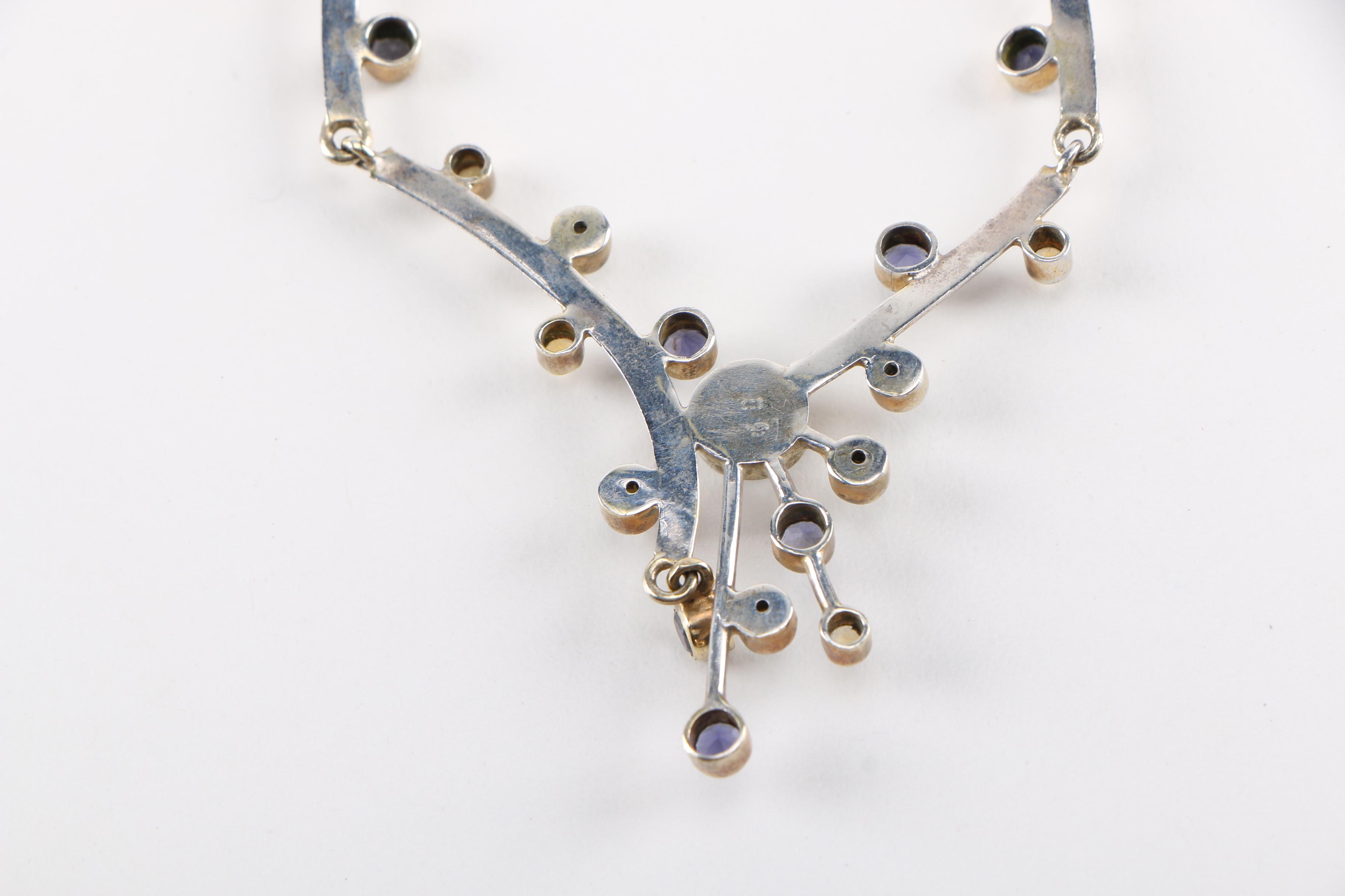 Sterling Silver and Gemstone Necklace