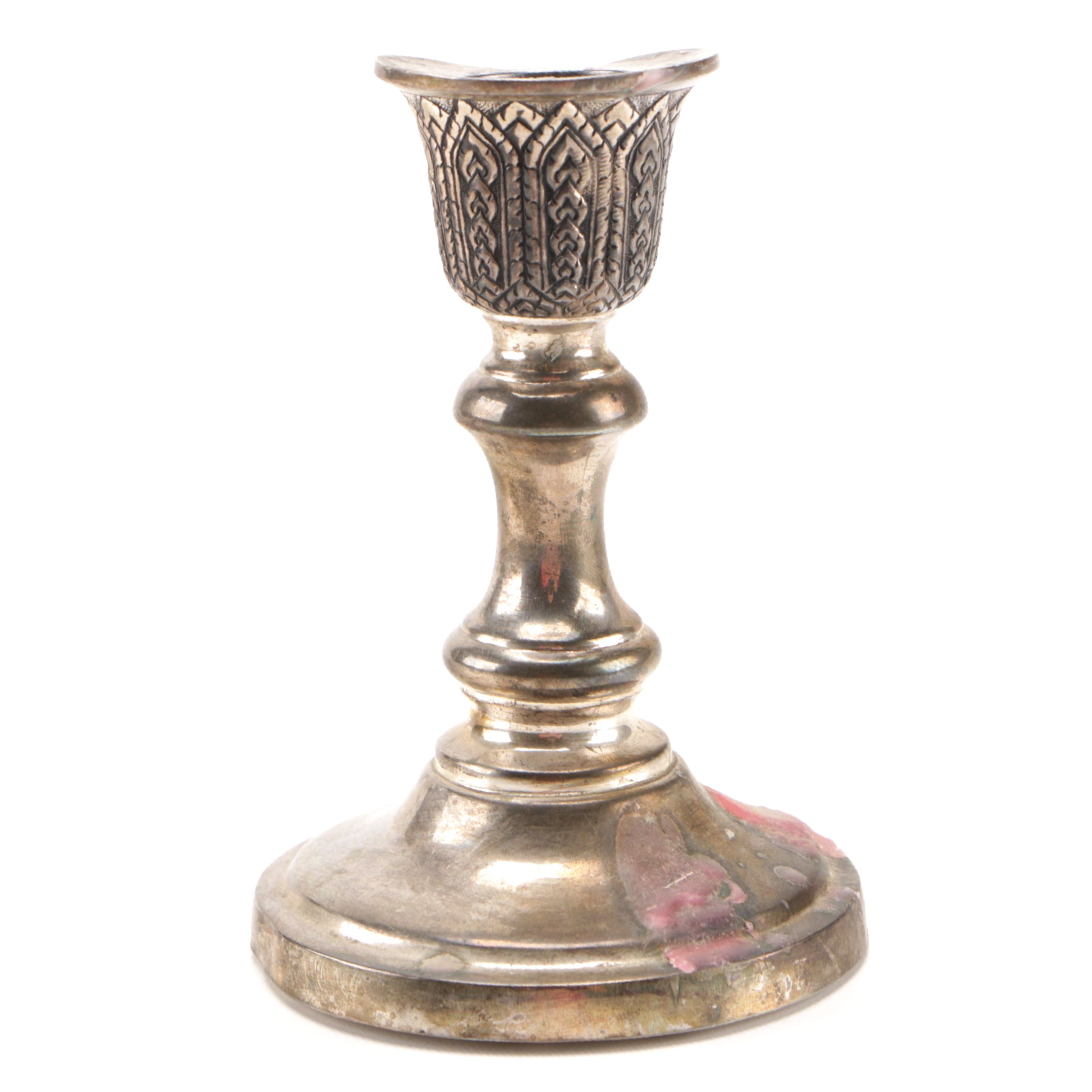 Thai Weighted Sterling Candleholder
