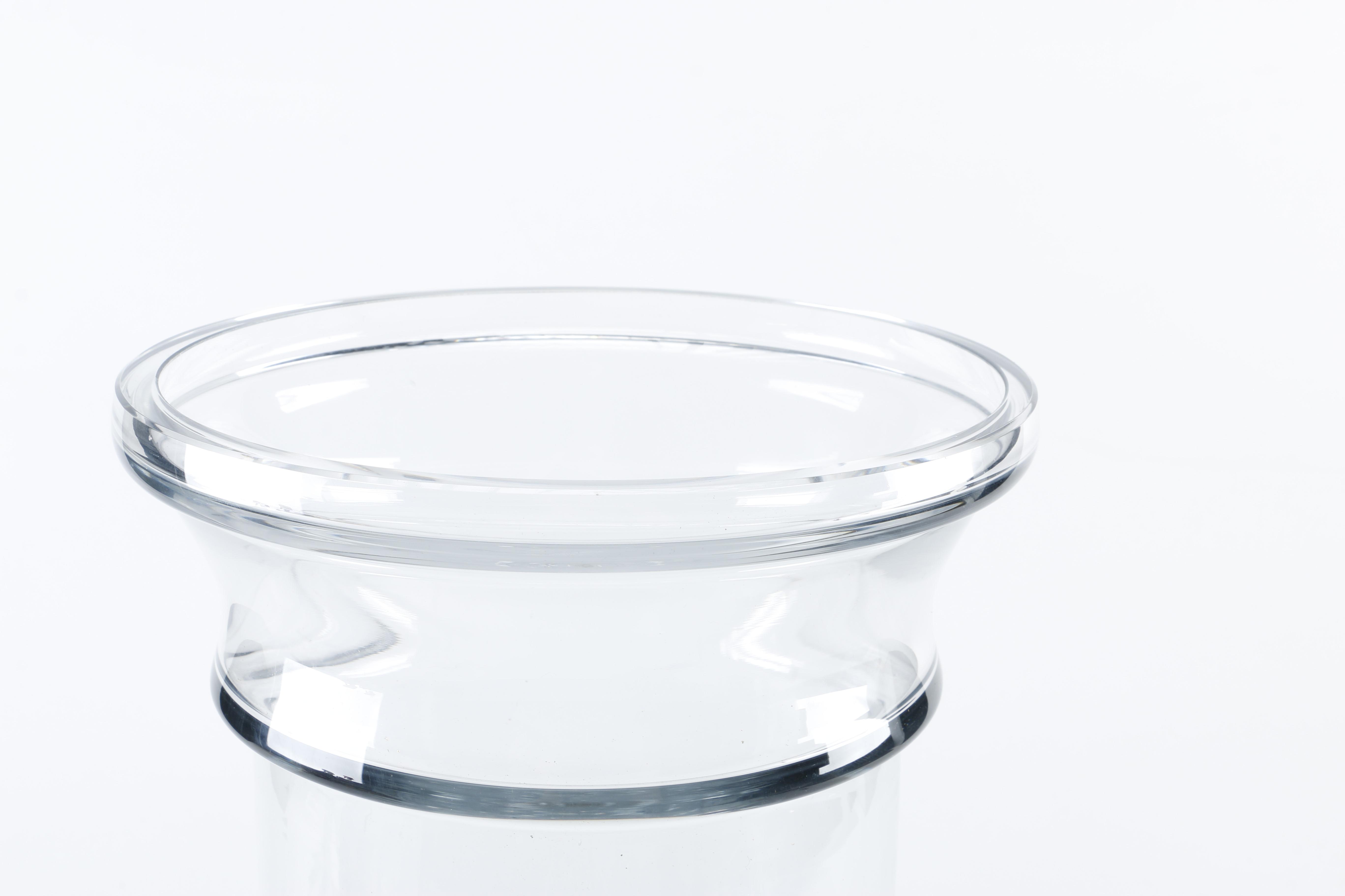 Glass Pedestal Vase With Decorative Fruit