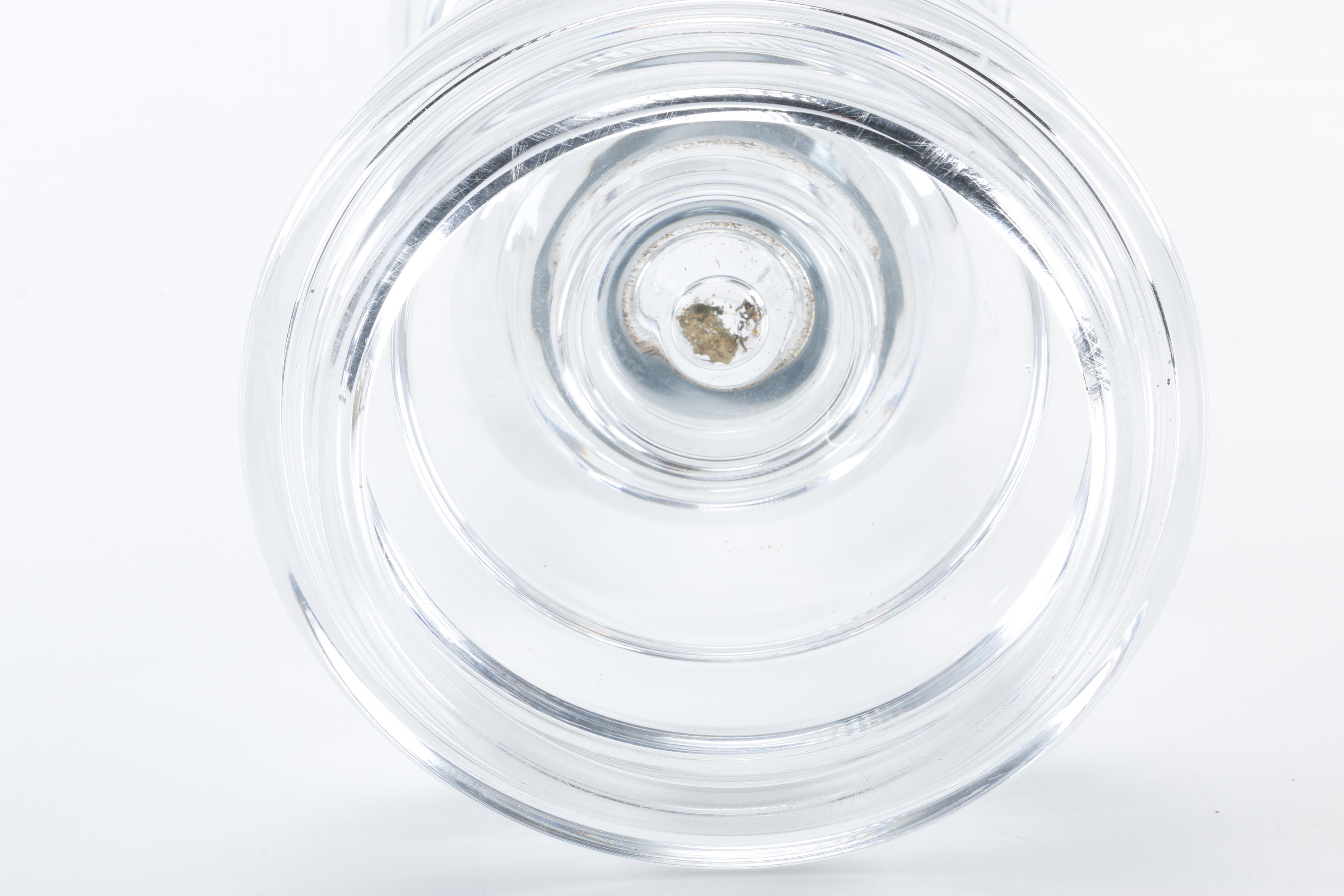 Glass Pedestal Vase With Decorative Fruit