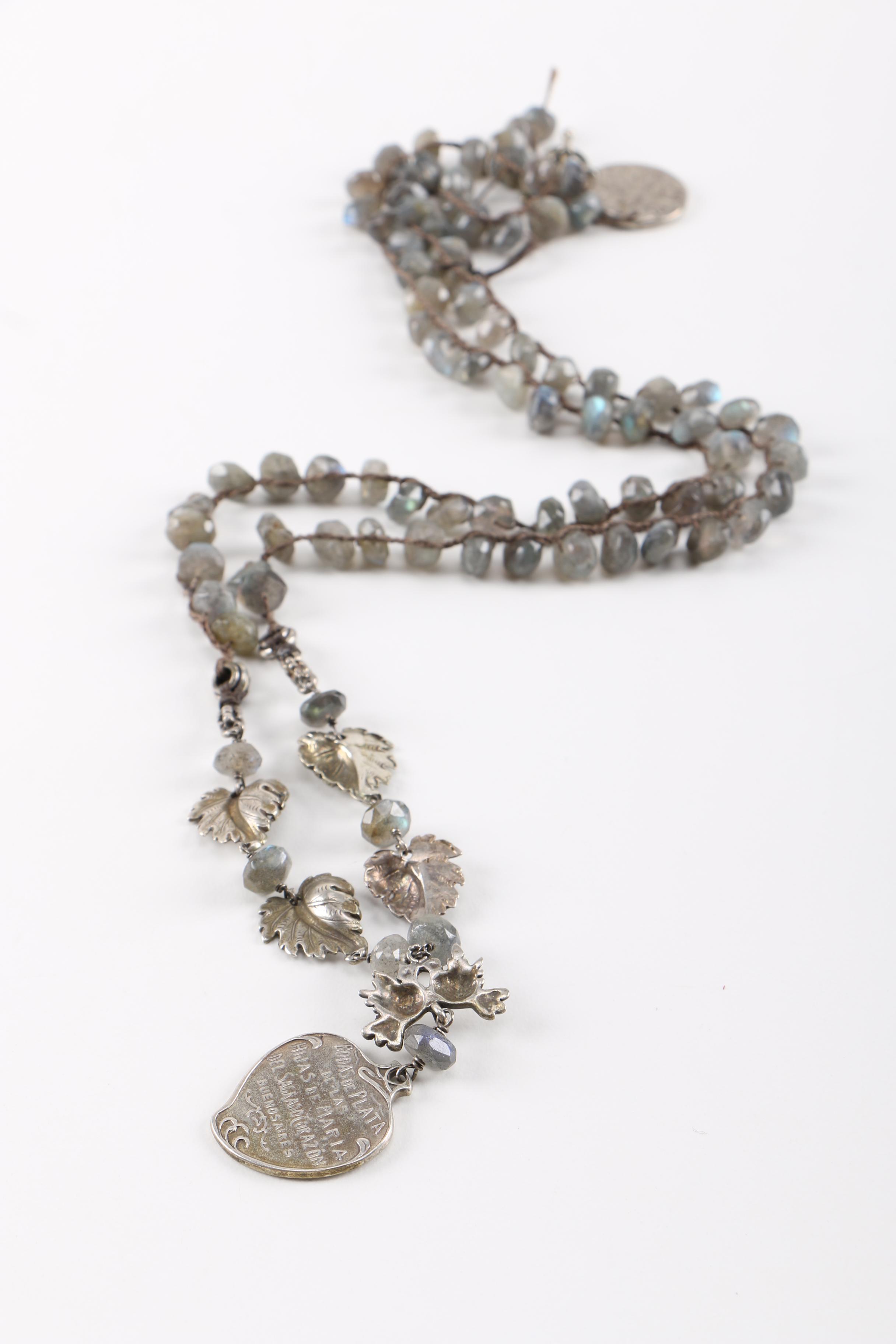"Love Heals" Beaded Labradorite Necklace