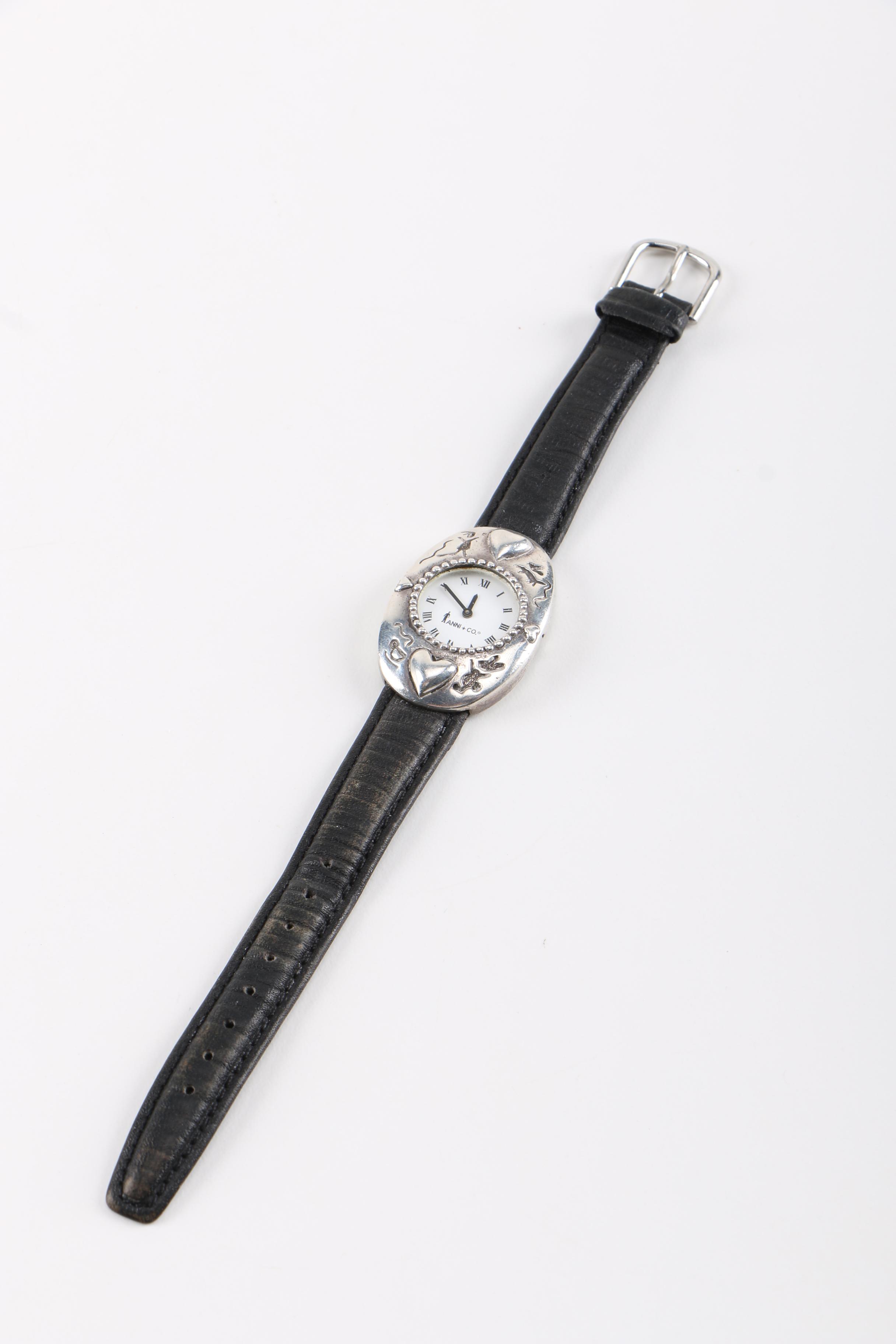 Vintage Sterling Silver Cultured Pearl Earrings and Coin Silver Watch from Anni + Co.