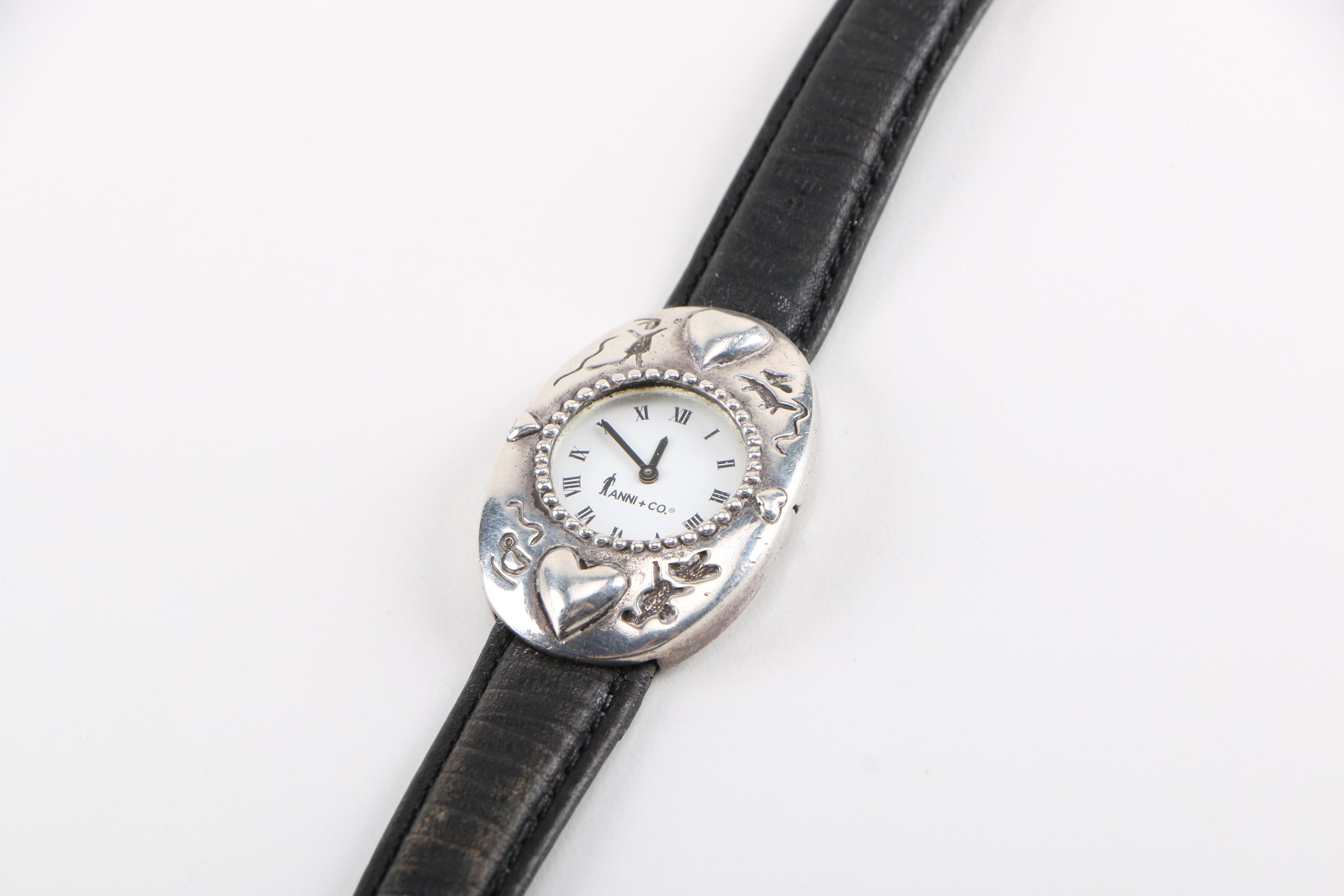 Vintage Sterling Silver Cultured Pearl Earrings and Coin Silver Watch from Anni + Co.