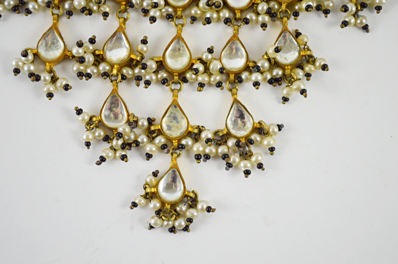 Kundan Style Bib Necklace