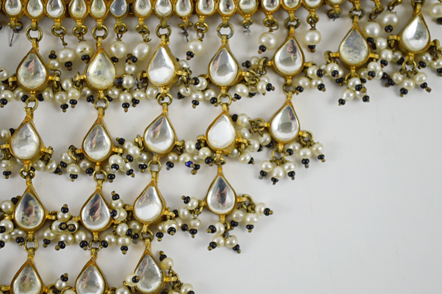 Kundan Style Bib Necklace