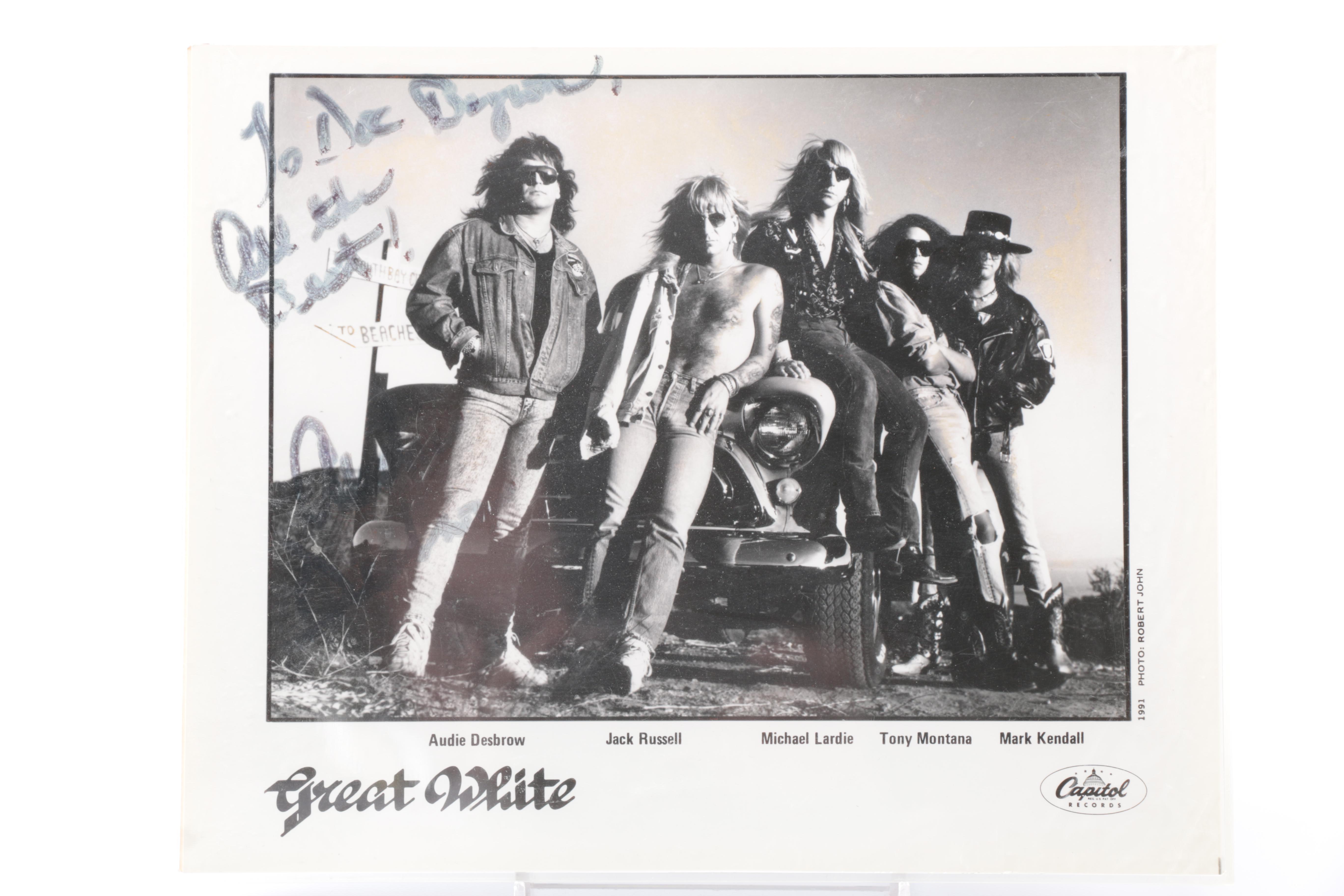 Great White, Blueman Group and BackBeat Signed Photos