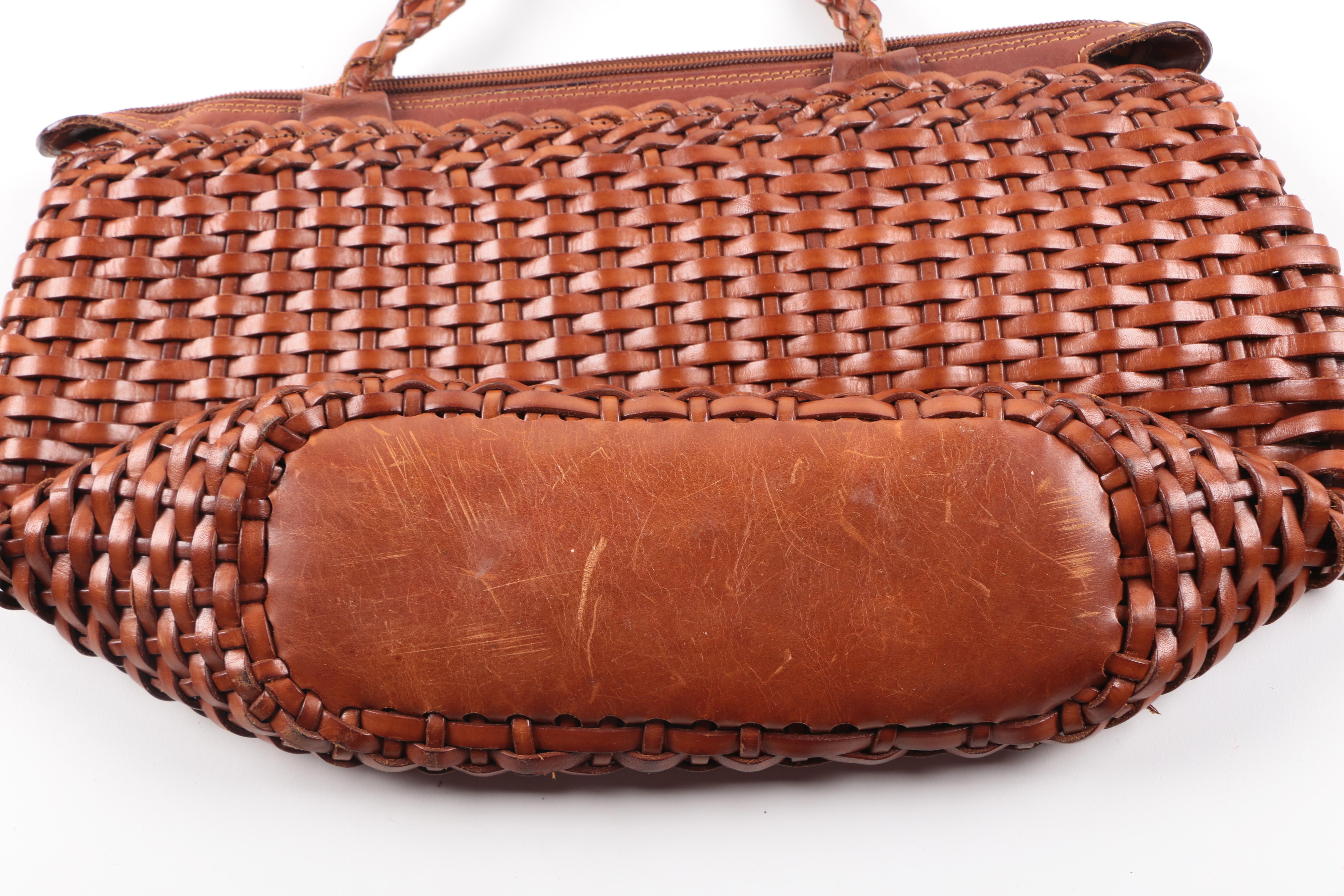 Woven Leather Purses Including Ellepi and Cole Haan