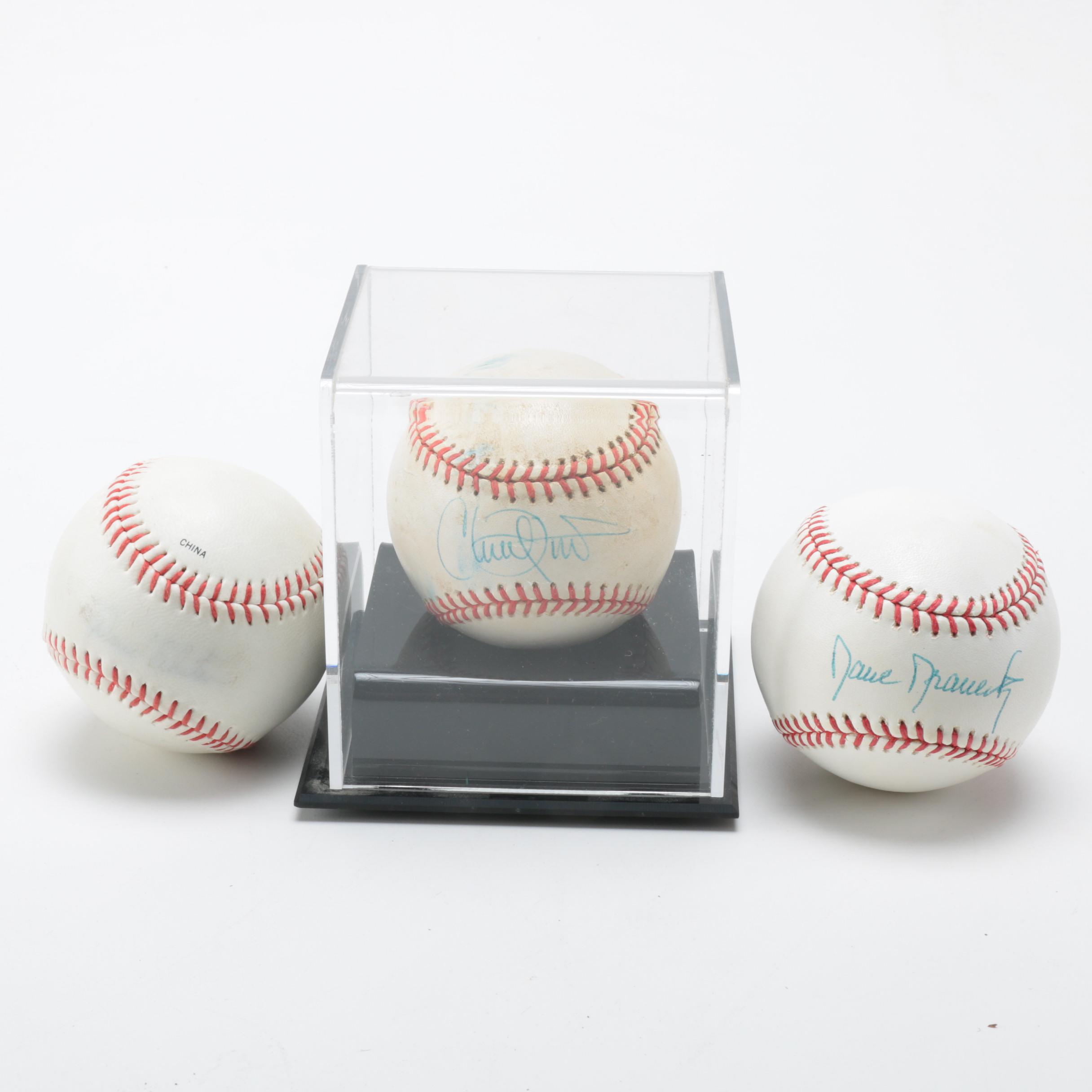 Autographed Baseballs Featuring Dave Dravecky