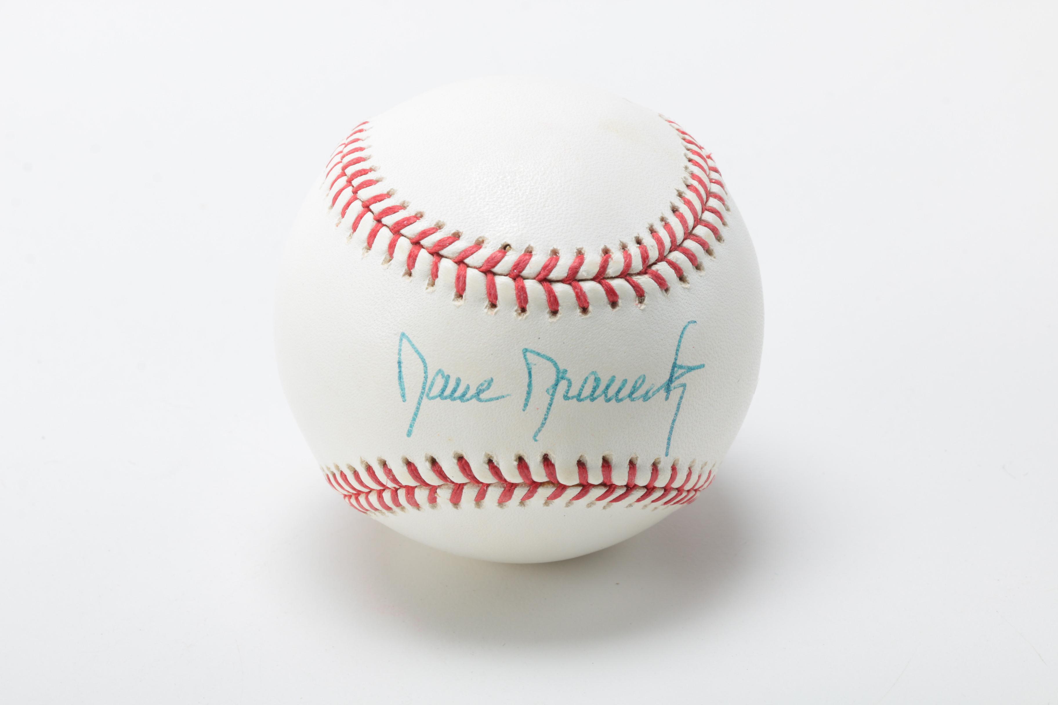 Autographed Baseballs Featuring Dave Dravecky
