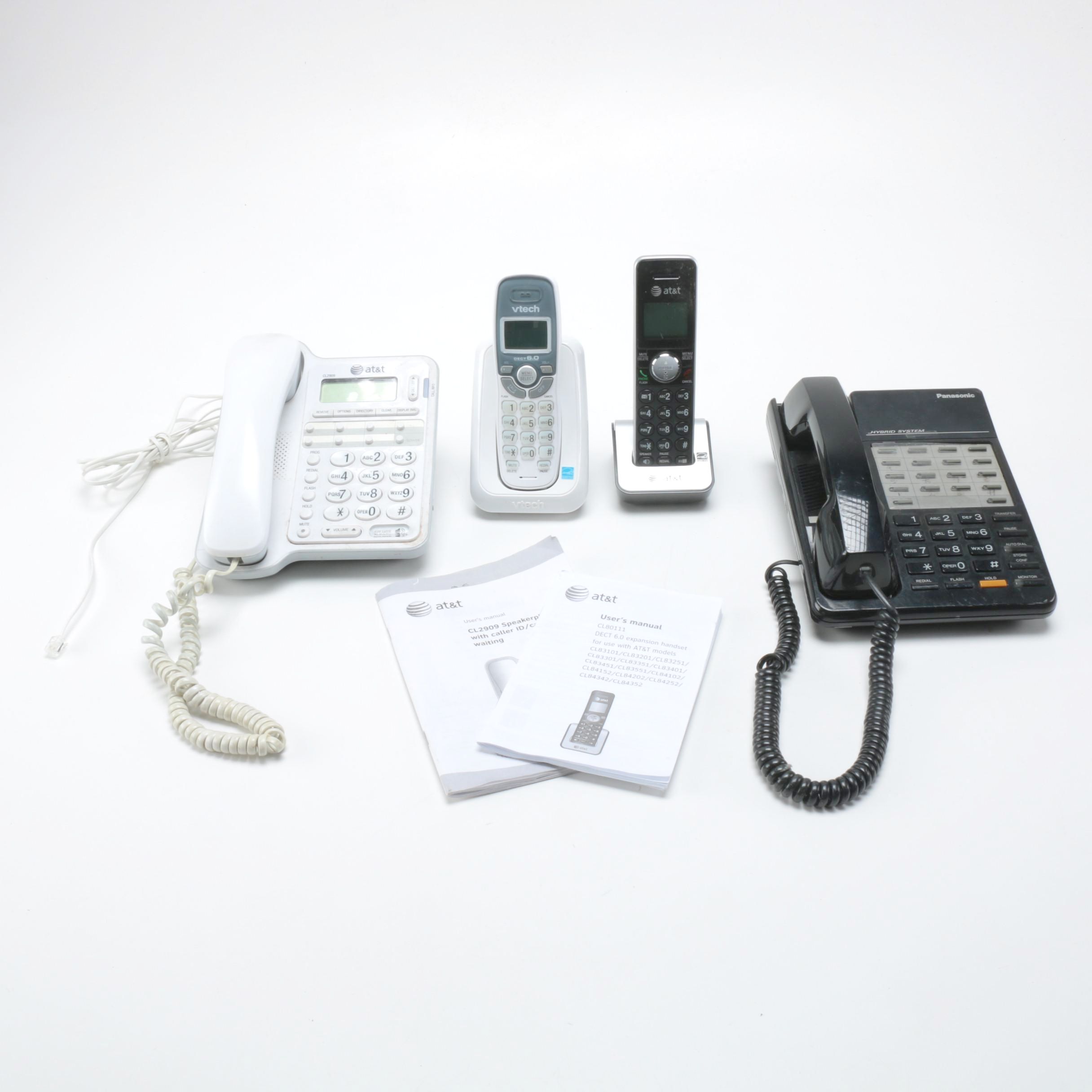 AT&T and Panasonic Vintage Office Desk Telephones