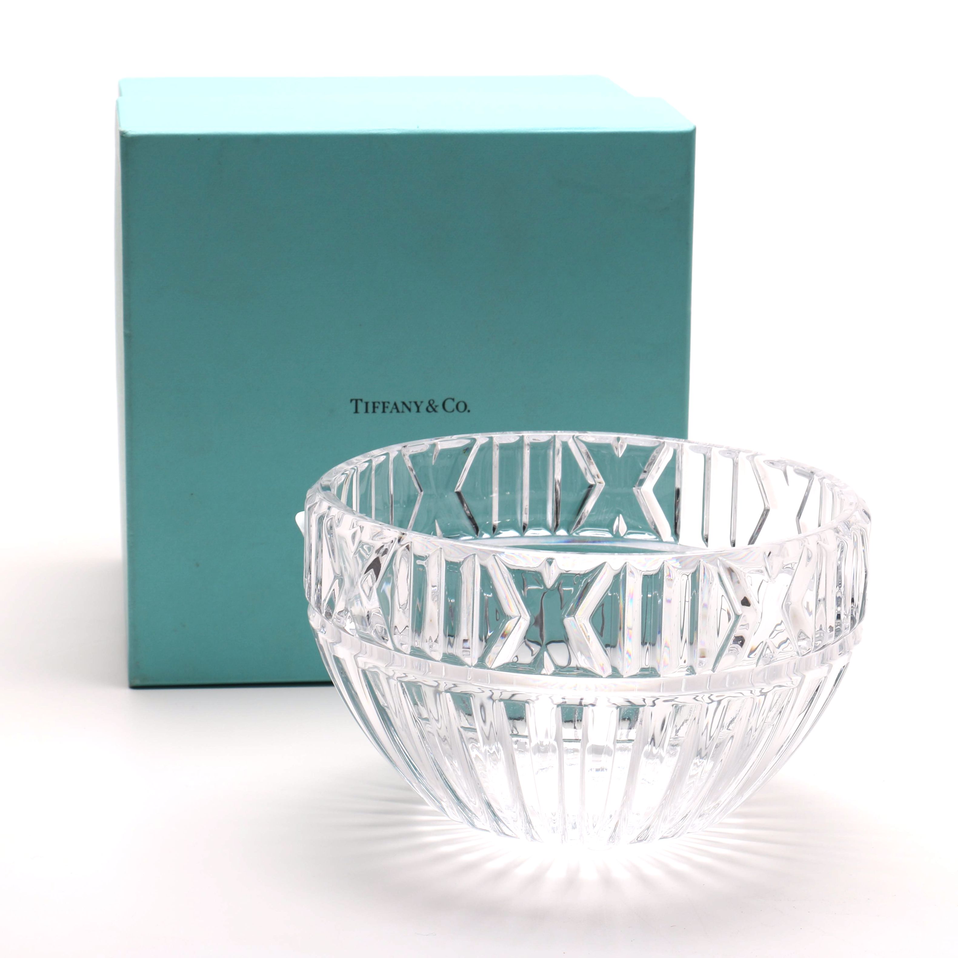 Tiffany & Co. Crystal "Atlas" Bowl