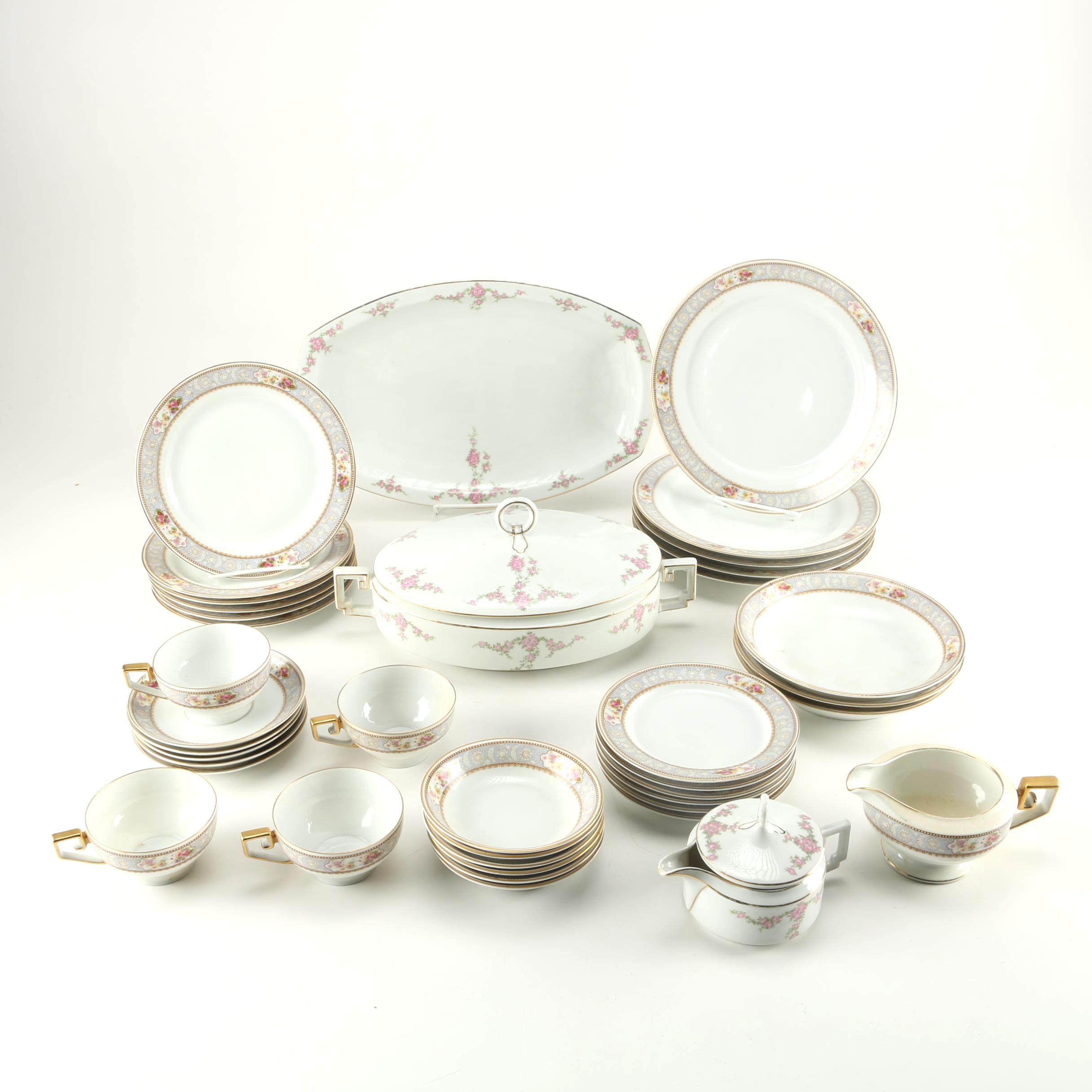 Bavarian Porcelain Featuring Tierschenreuth "Cambridge 4183" Set
