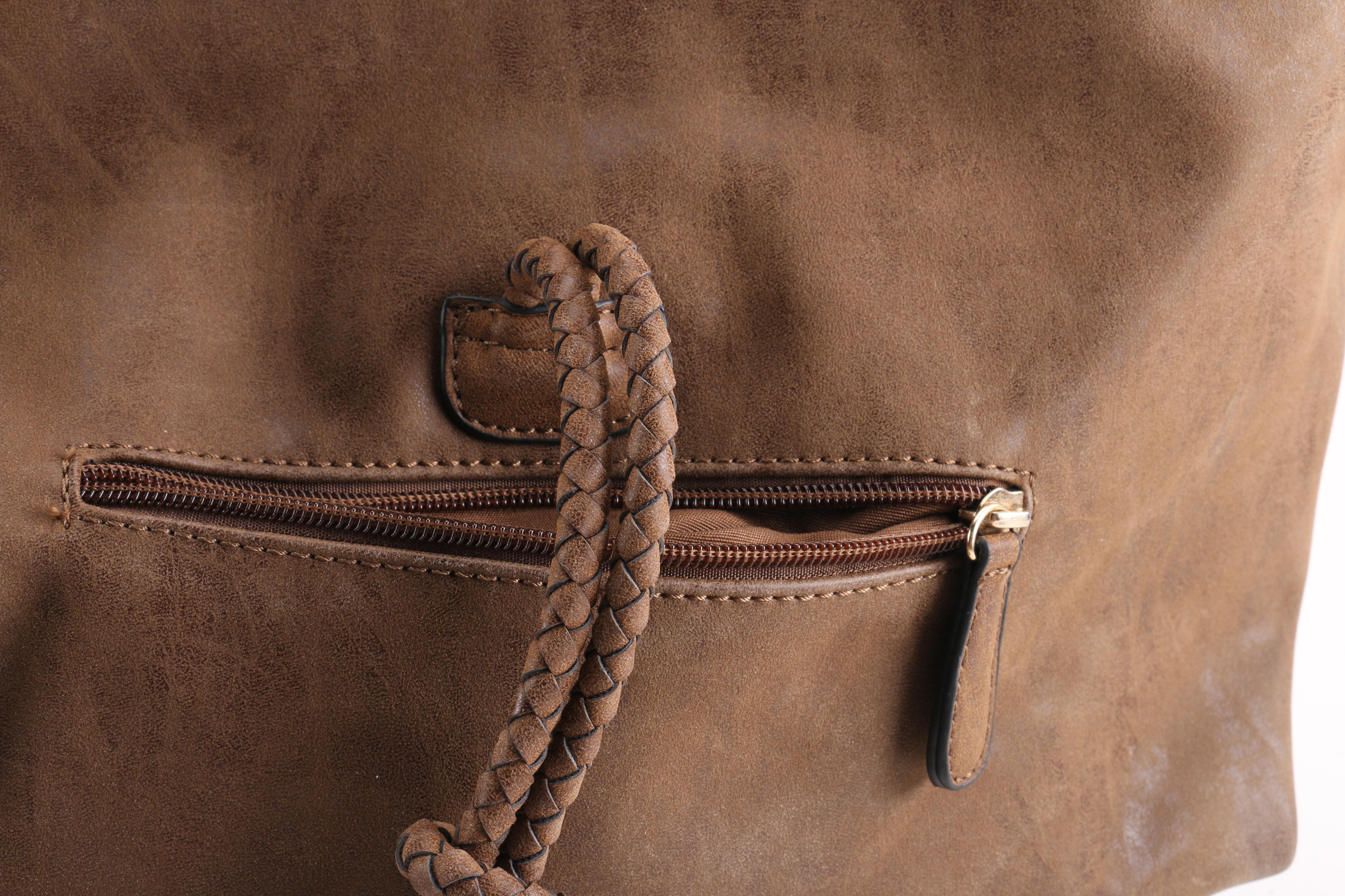 Embossed Leather Floral Purse and Aztec Print Shoulder Bag