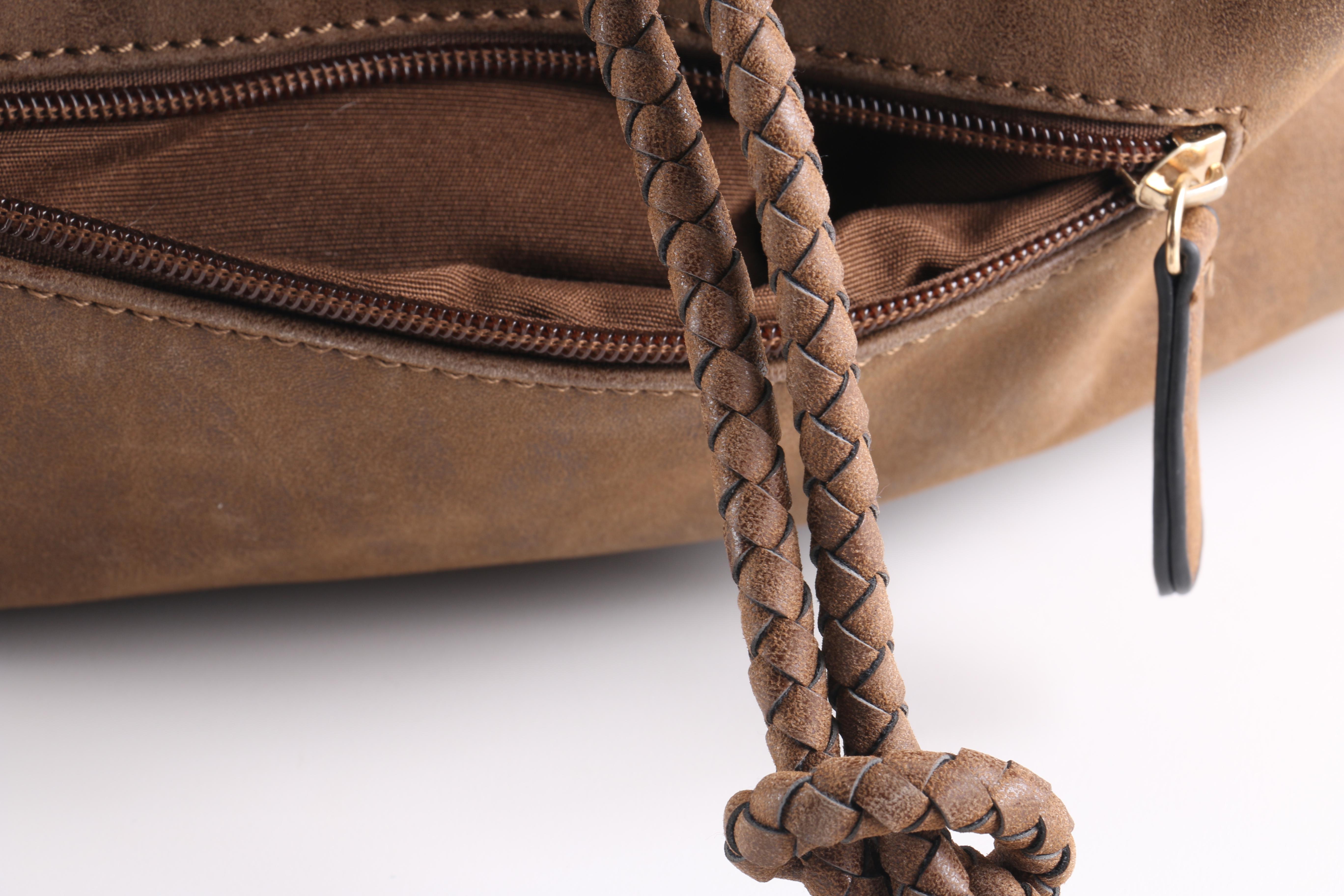 Embossed Leather Floral Purse and Aztec Print Shoulder Bag