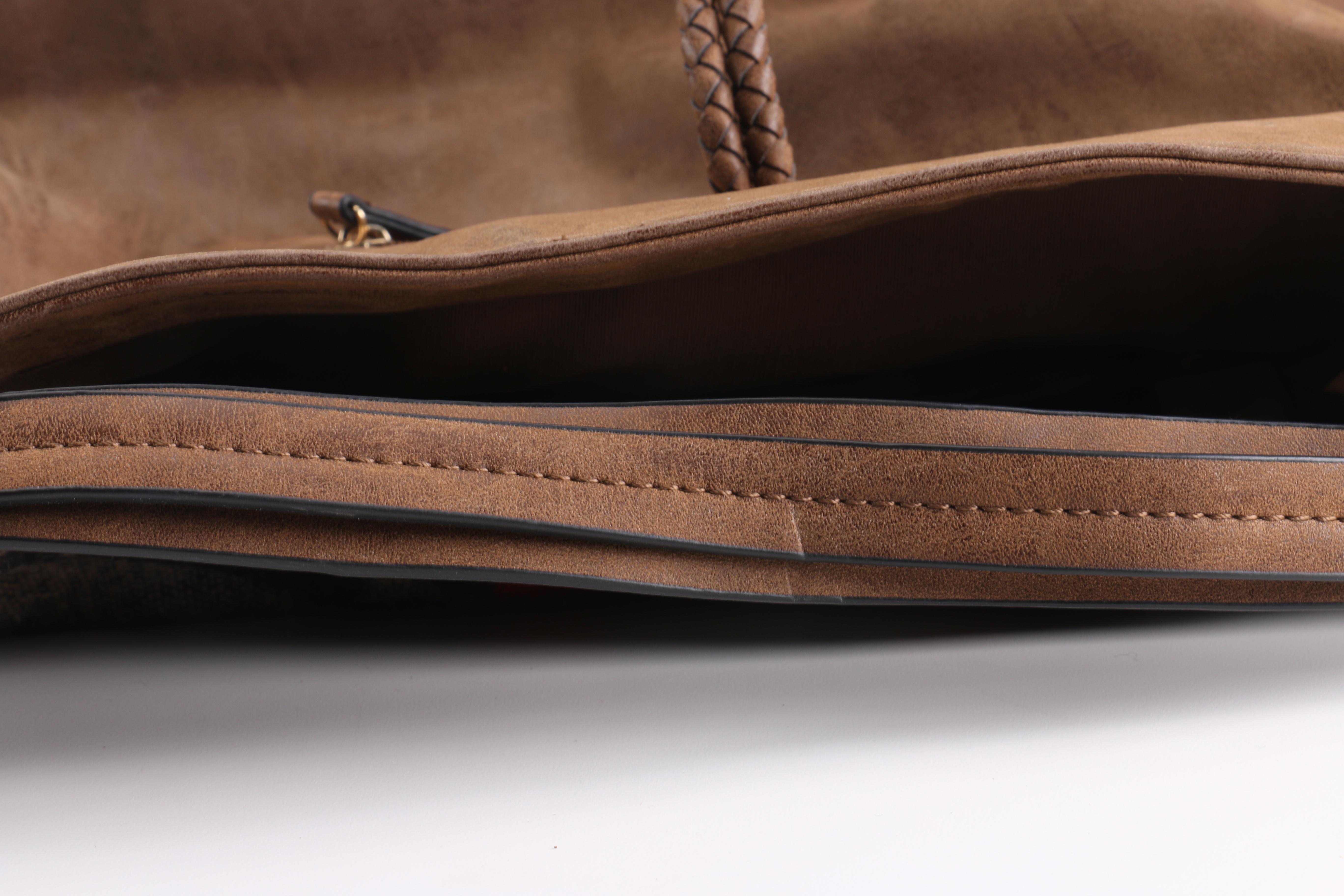 Embossed Leather Floral Purse and Aztec Print Shoulder Bag