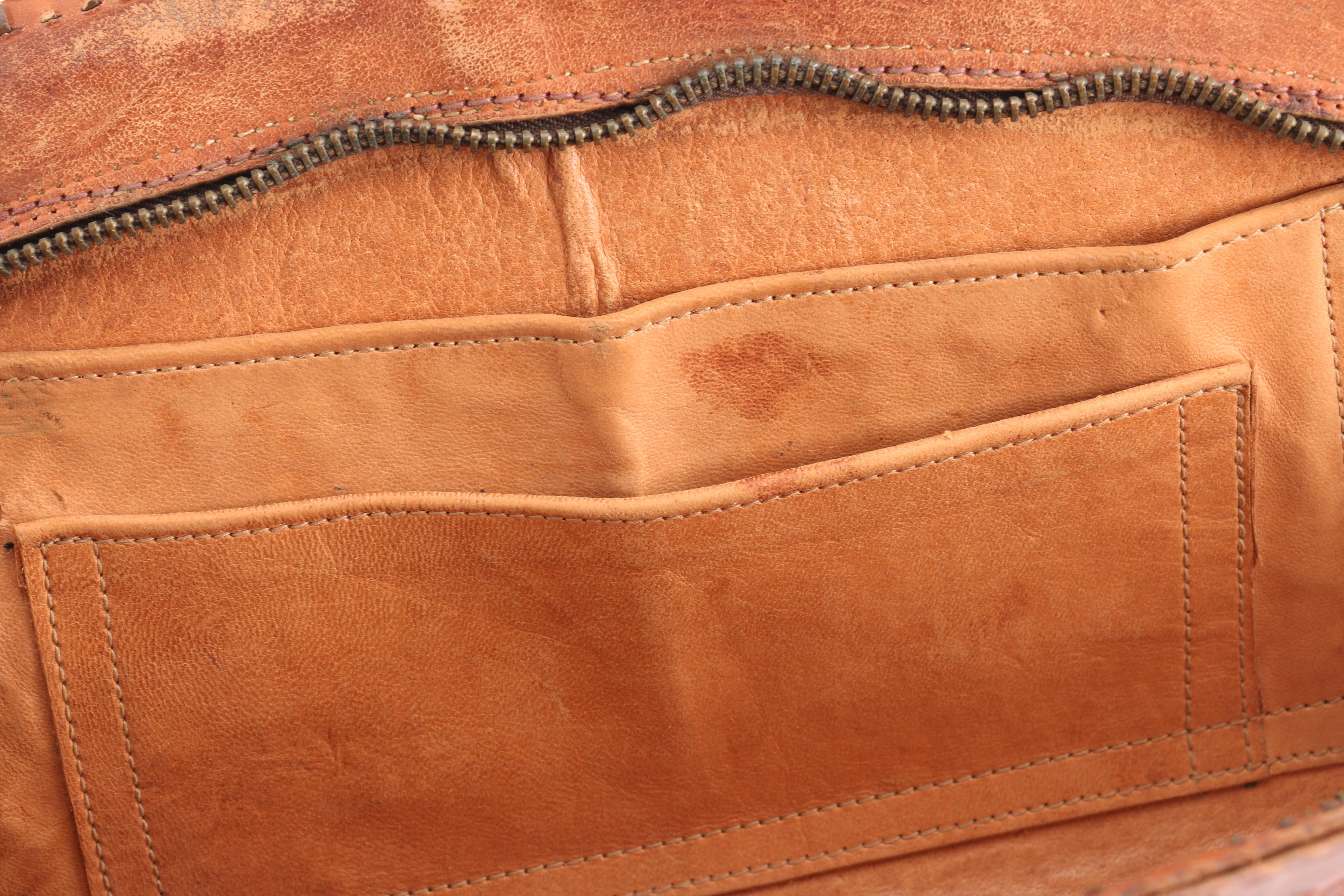 Embossed Leather Floral Purse and Aztec Print Shoulder Bag