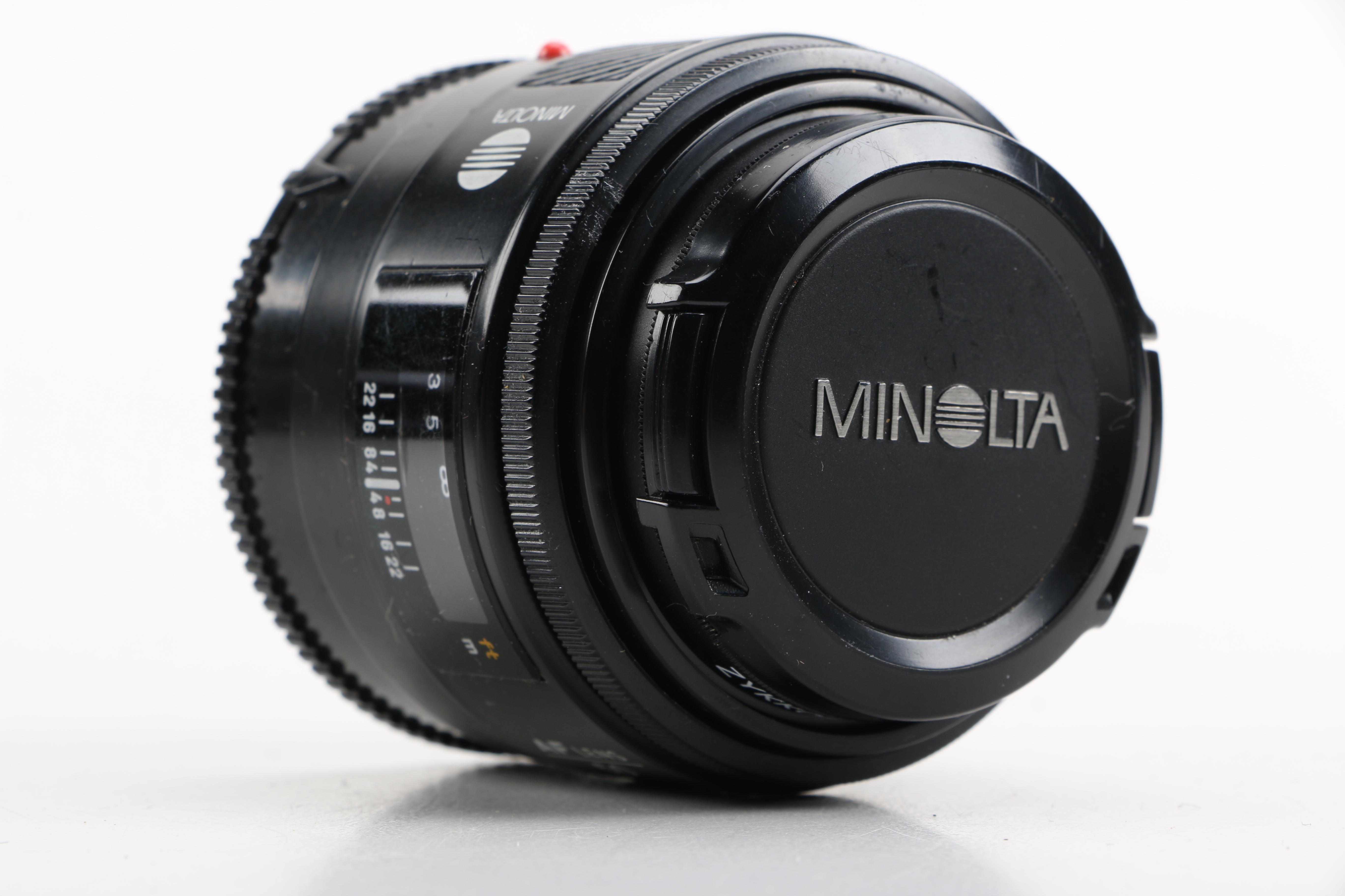 1980s Minolta Maxxum 7000 Camera and Accessories Including Velbon Tripod