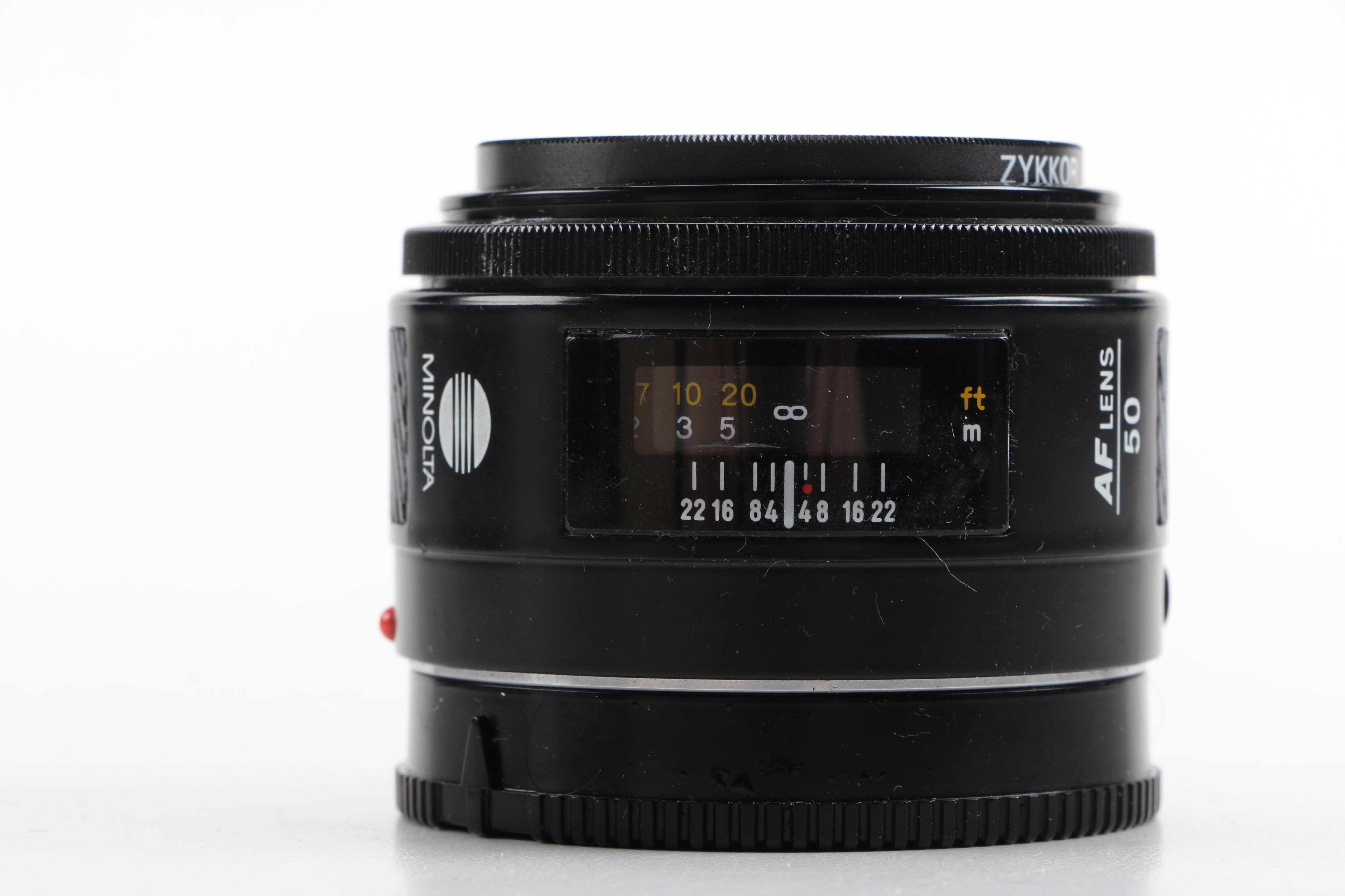 1980s Minolta Maxxum 7000 Camera and Accessories Including Velbon Tripod