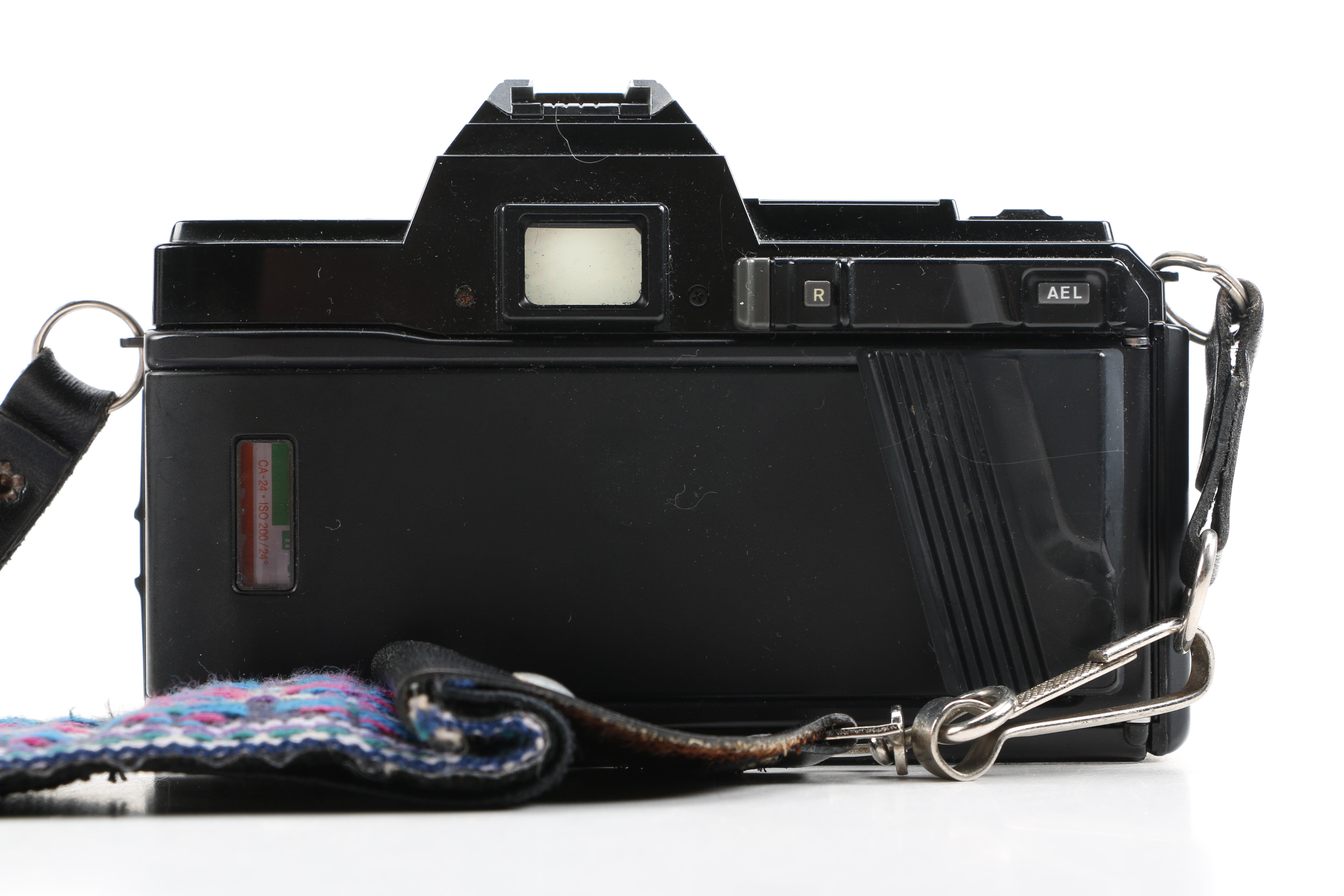 1980s Minolta Maxxum 7000 Camera and Accessories Including Velbon Tripod