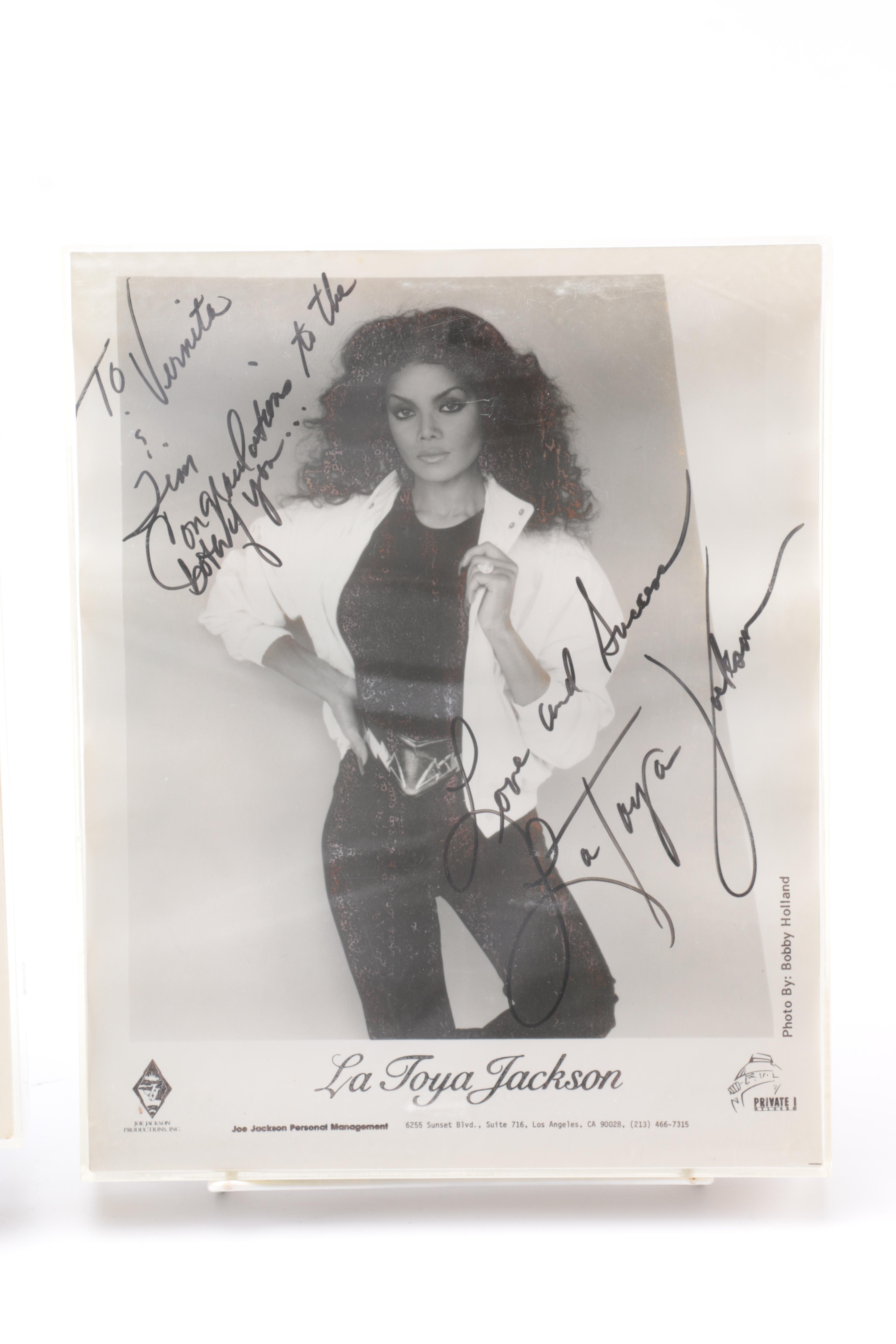Vanessa Williams & La Toya Jackson Signed Photographs