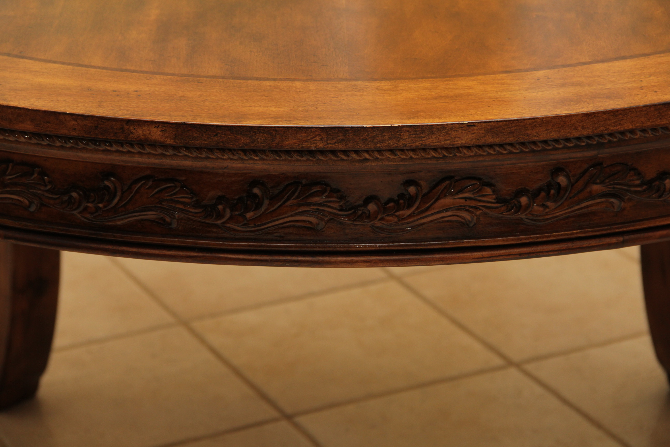 Contemporary Round Dining Table With Lazy Susan