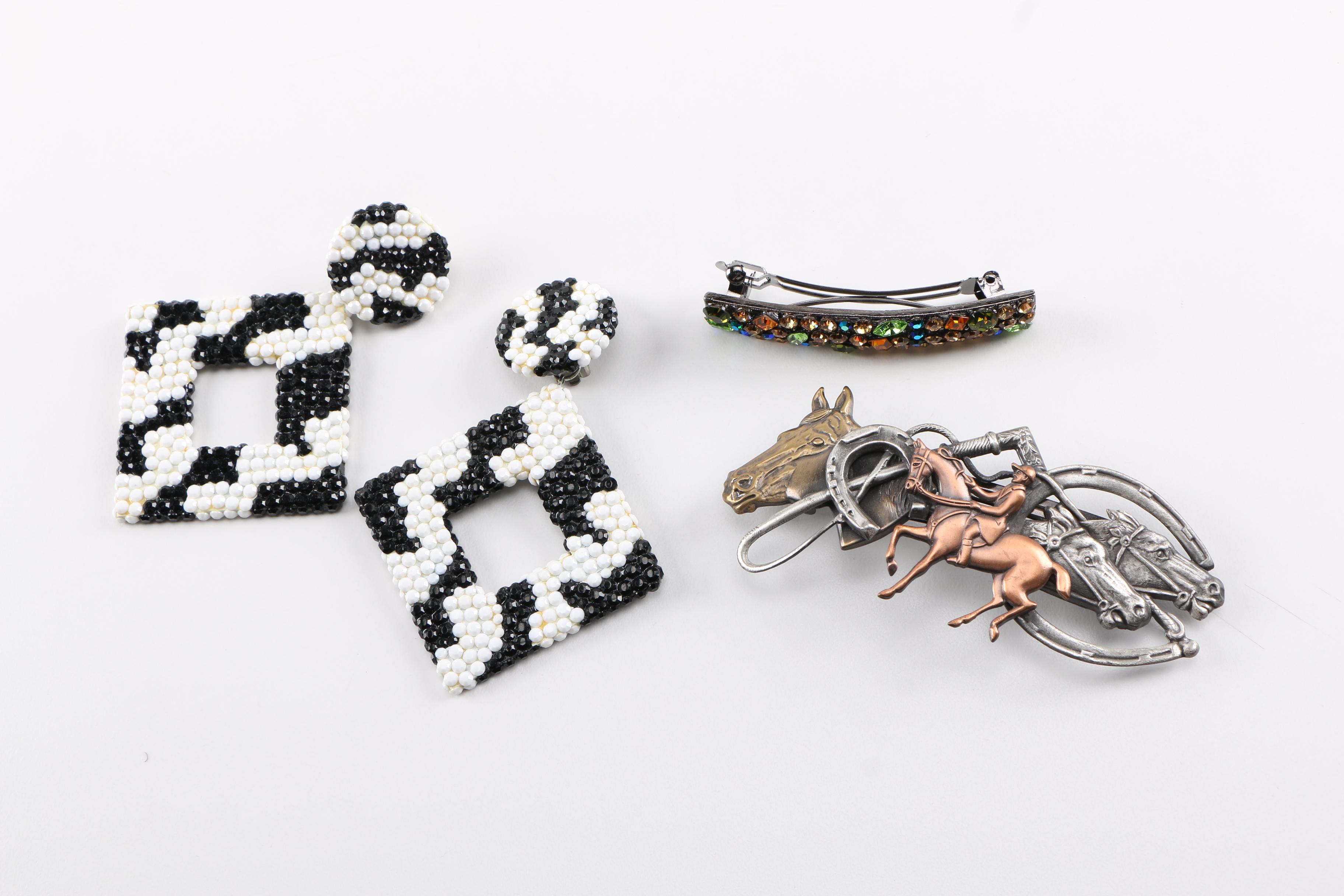 Assorted Two Tone and Beaded Jewelry Featuring Richard Kerr and Moulin Rouge