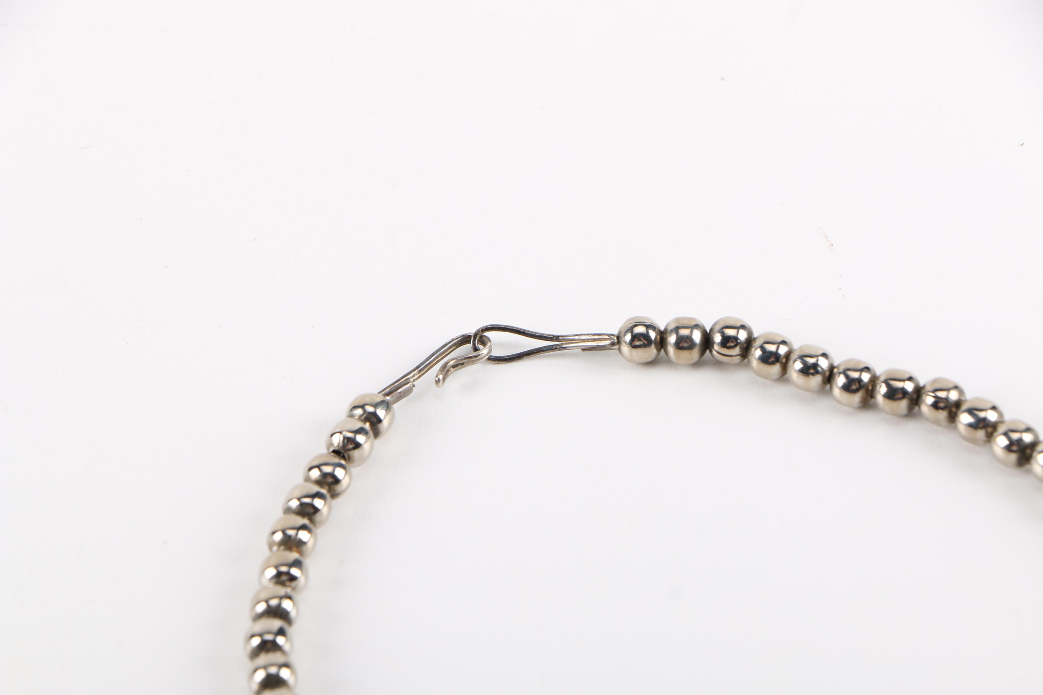 Southwestern Style Sterling and Turquoise Necklace