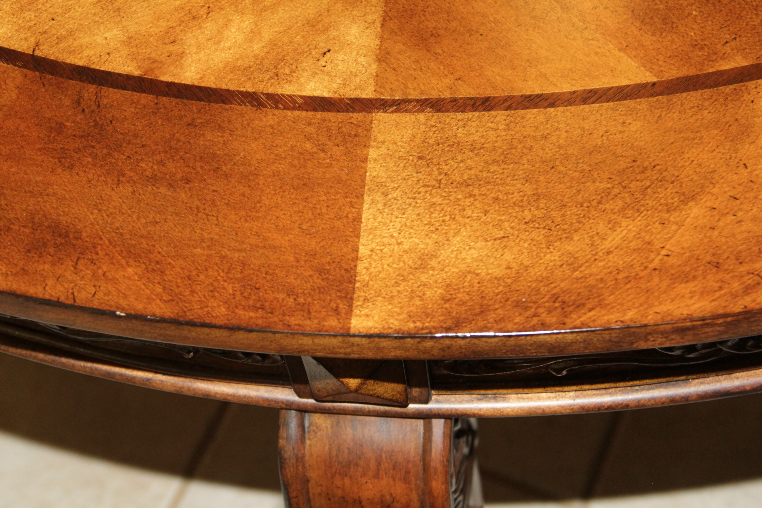 Contemporary Round Dining Table With Lazy Susan