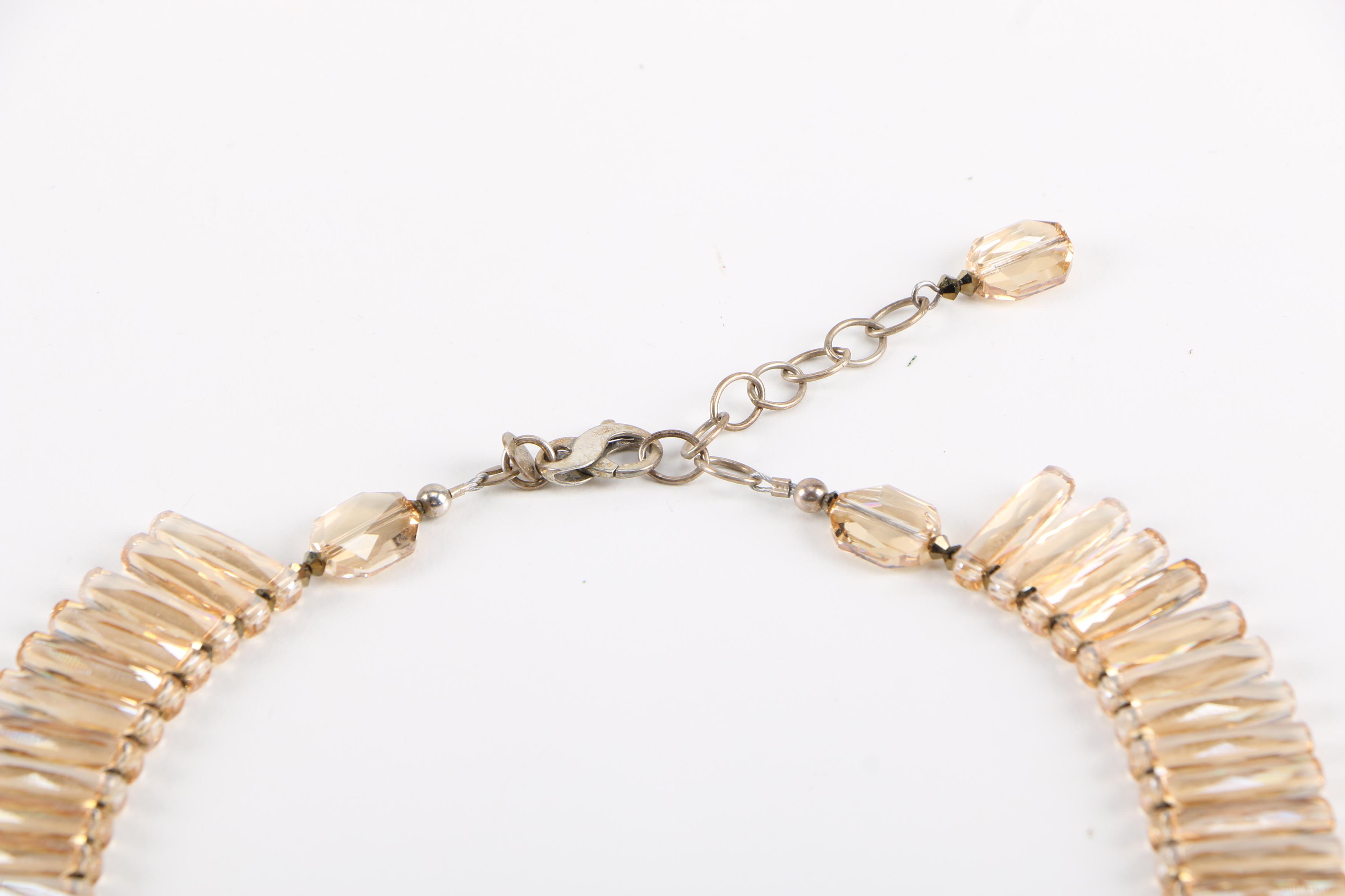 Sterling Silver Crystal Demi Parure